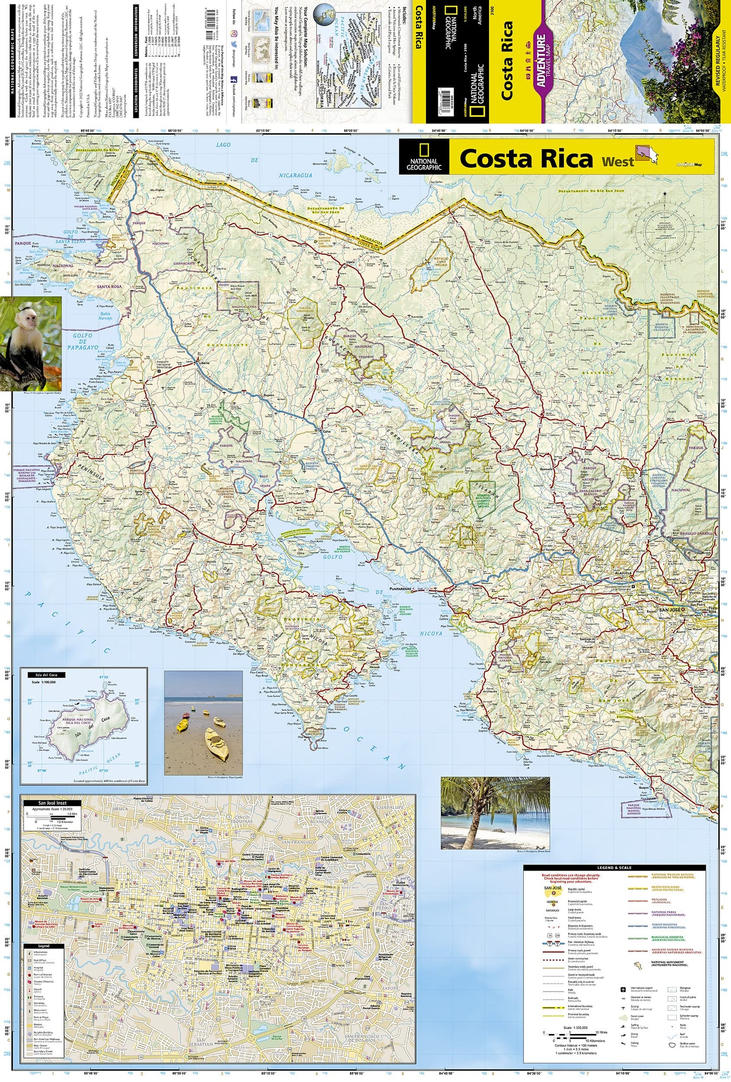 Costa Rica (National Geographic Adventure Map)