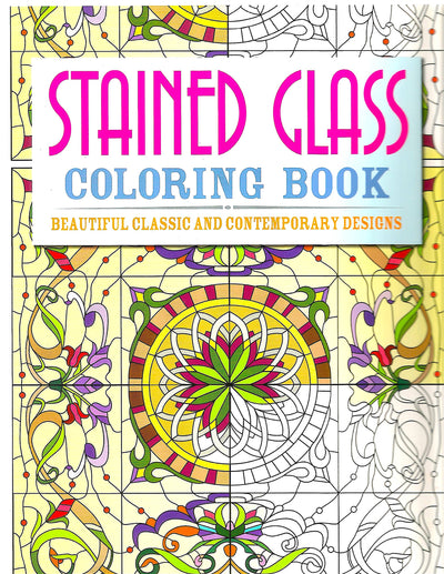 Stained Glass Coloring Book: Beautiful Classic and Contemporary Designs (Chartwell Coloring Books)