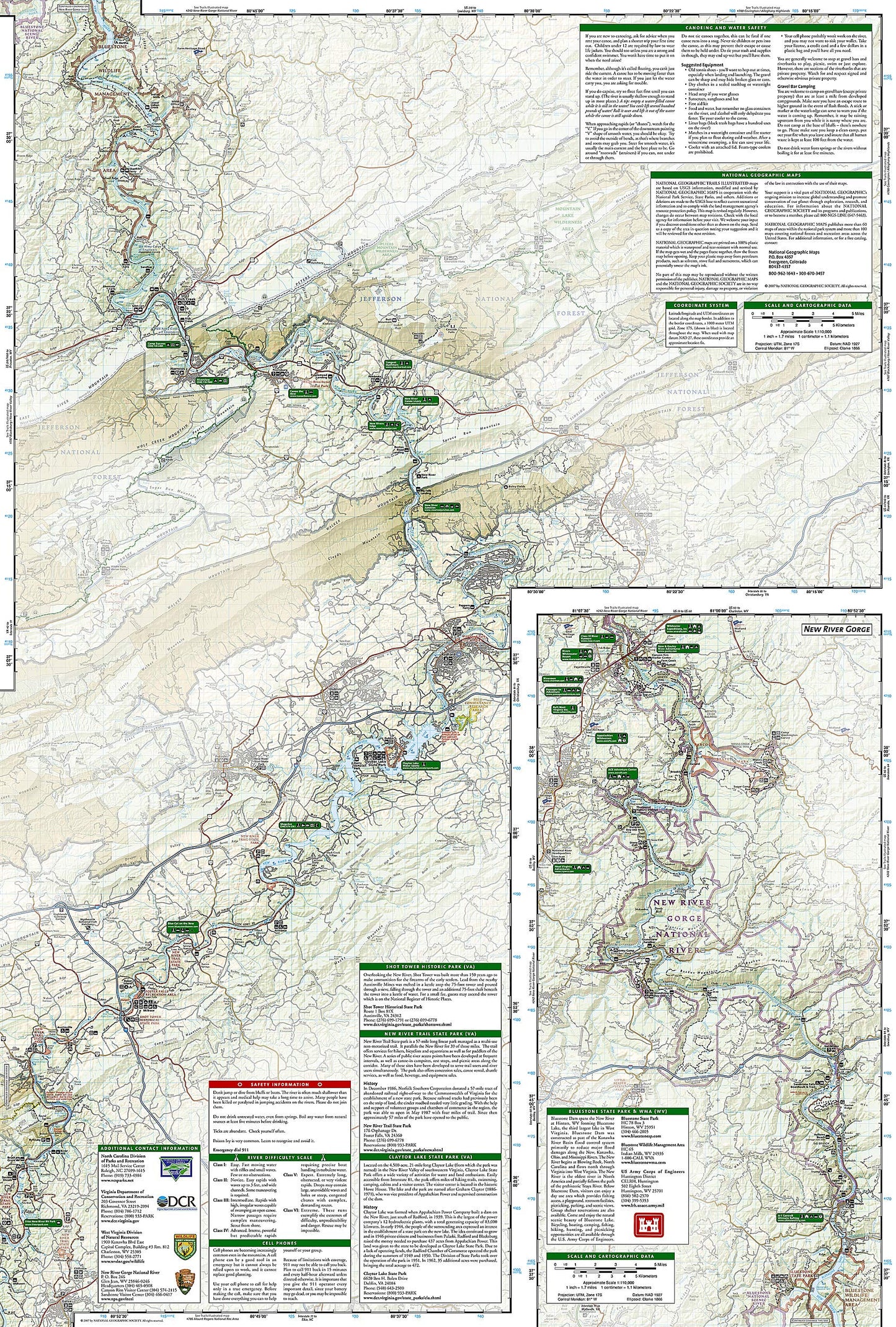 New River Blueway Map (National Geographic Trails Illustrated Map, 773)