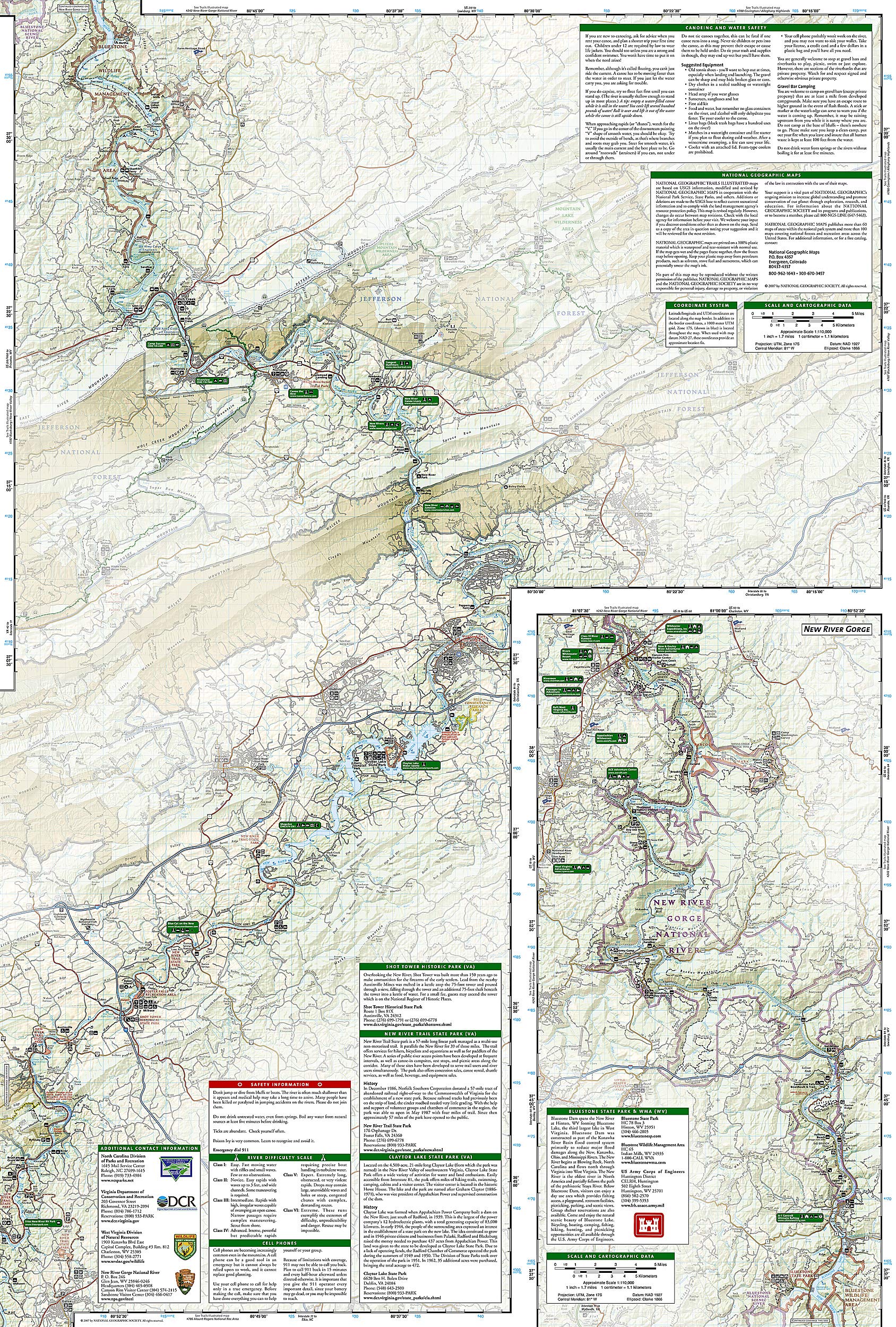 New River Blueway Map (National Geographic Trails Illustrated Map, 773)