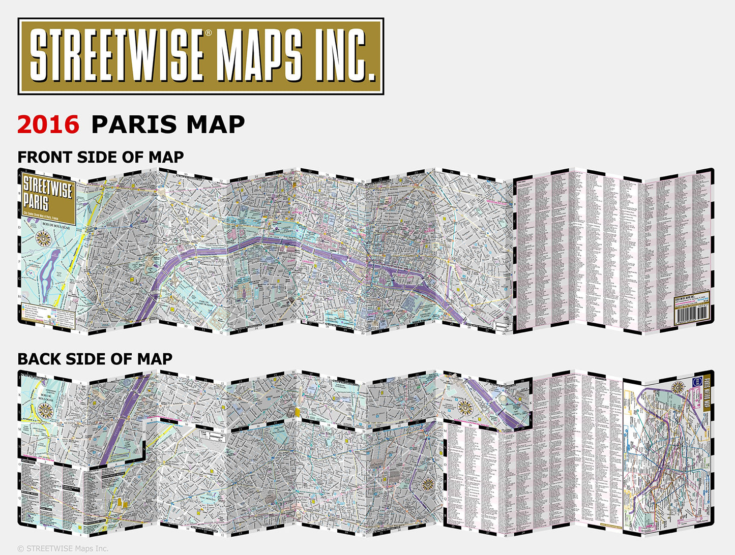 Streetwise Paris Map - Laminated City Center Street Map of P