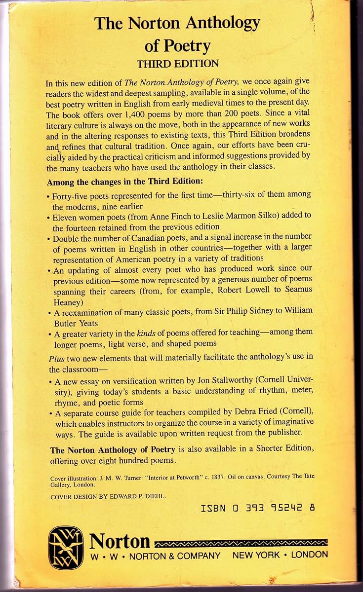 The Norton Anthology of Poetry by Herbert Barrows Caesar
