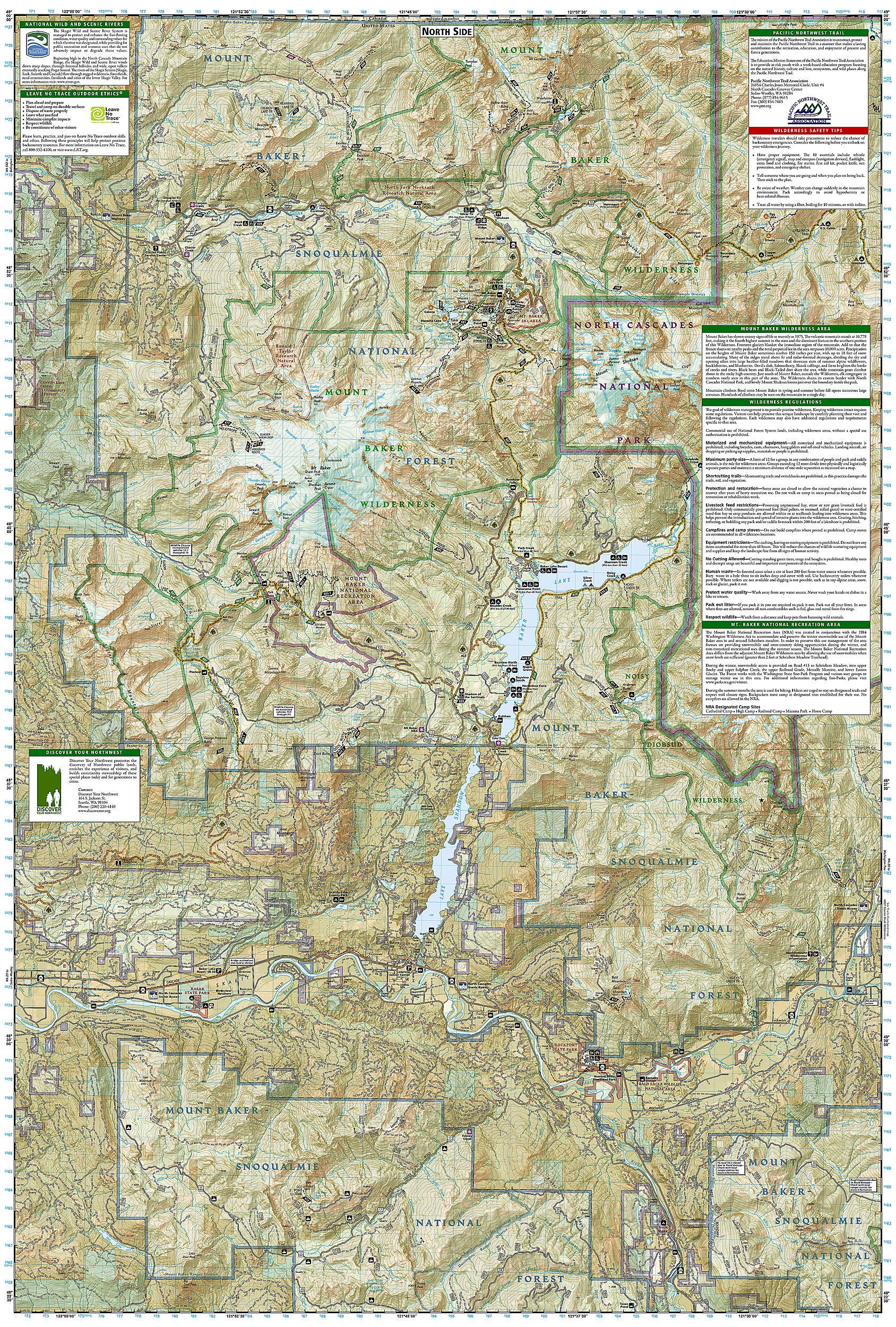 Mount Baker and Boulder River Wilderness Areas Map [Mt. Baker-Snoqualmie National Forest] (National Geographic Trails Illustrated Map, 826)