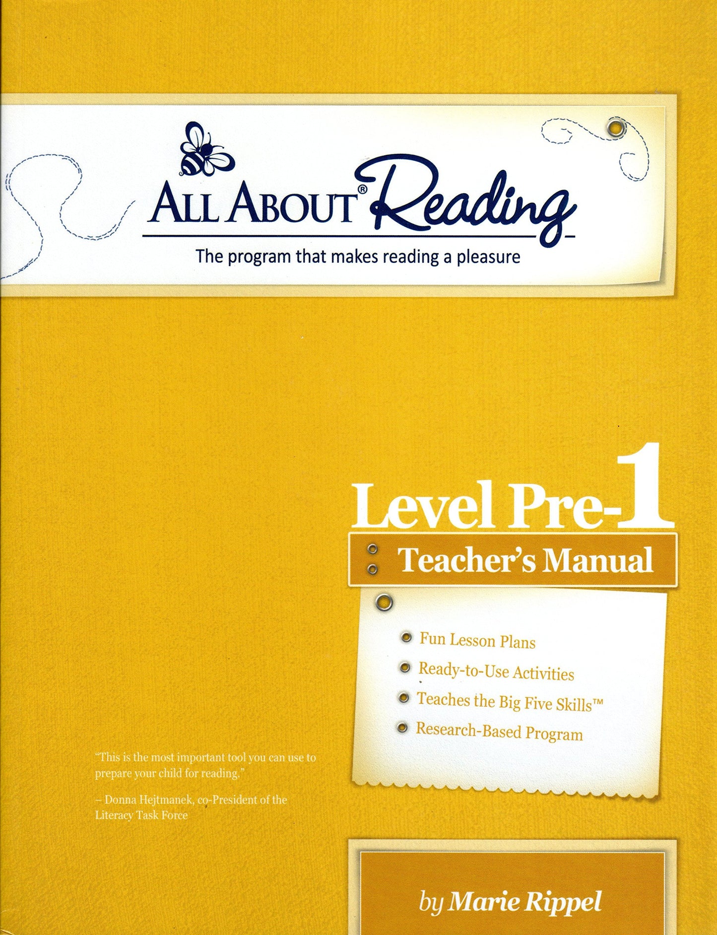 All About Reading Level Pre-reading (Pre-1) Teacher's Manual