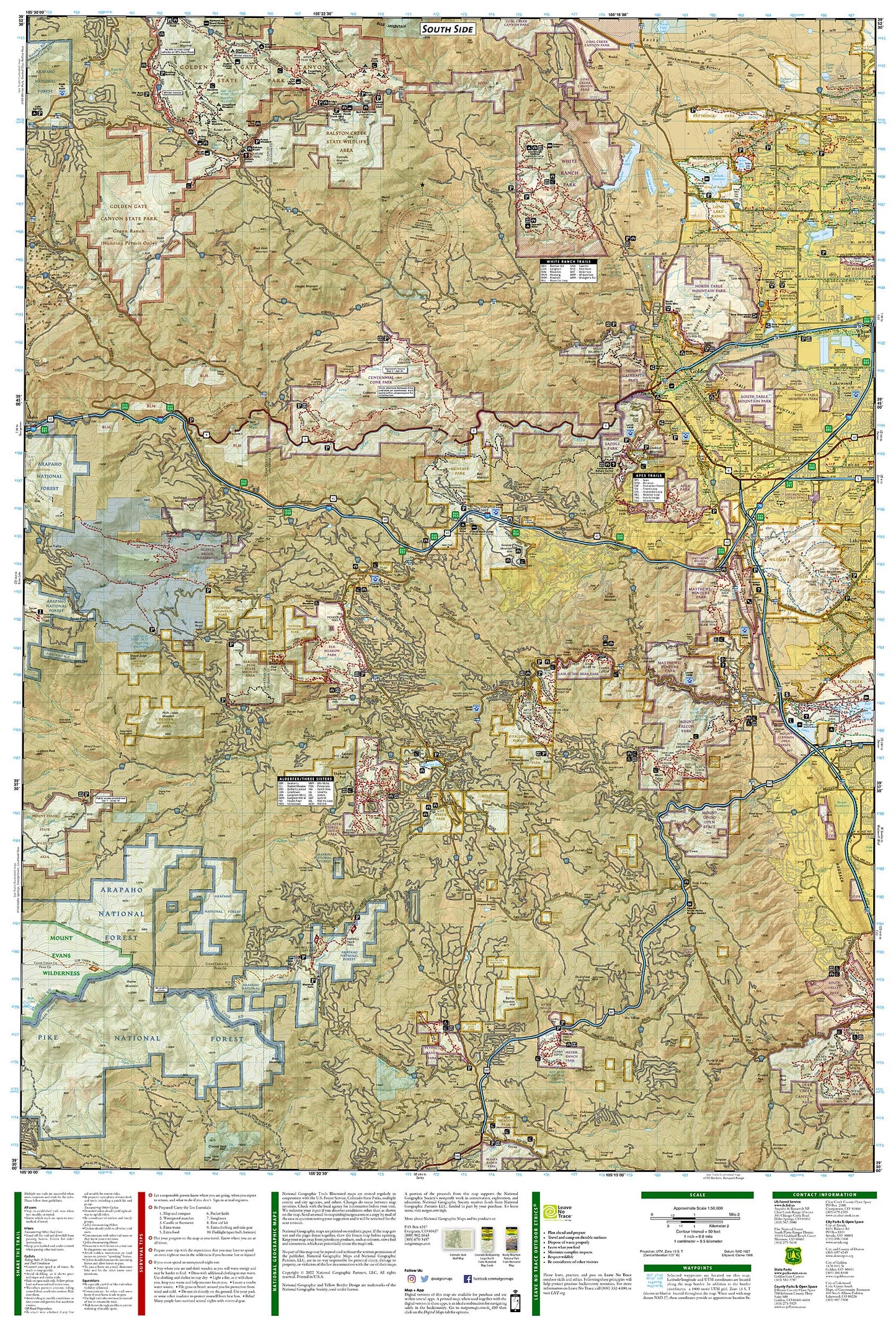 Boulder, Golden Map (National Geographic Trails Illustrated Map, 100)