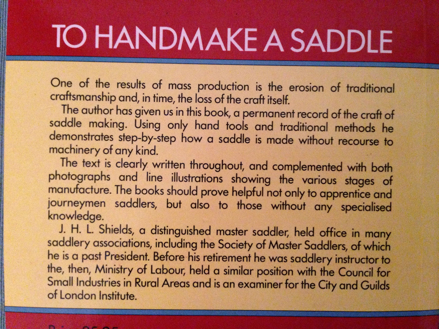 To Handmake a Saddle
