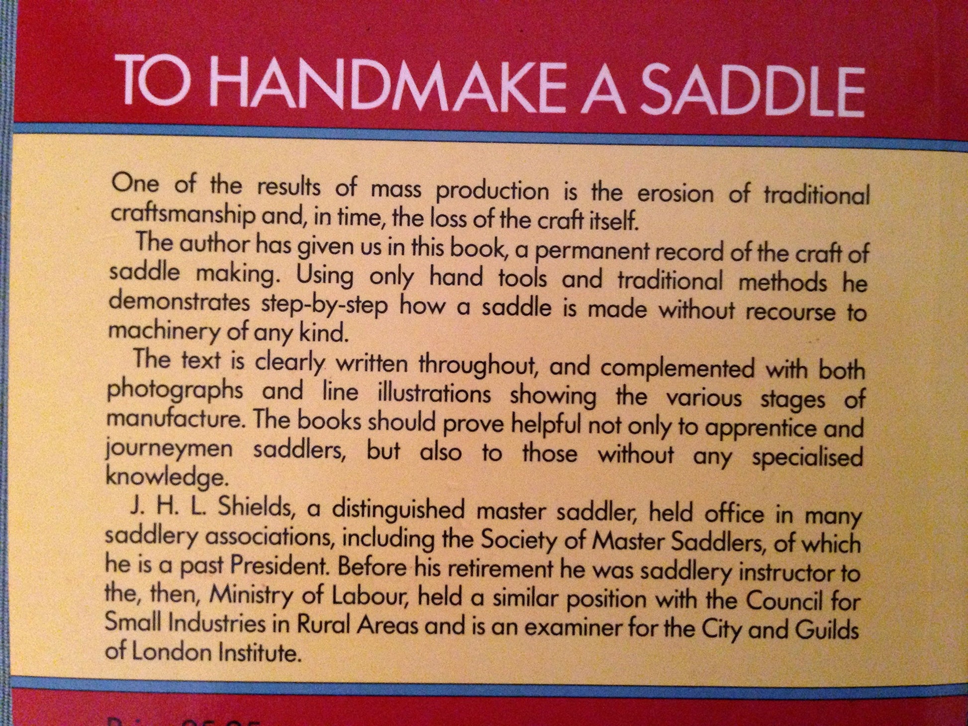 To Handmake a Saddle