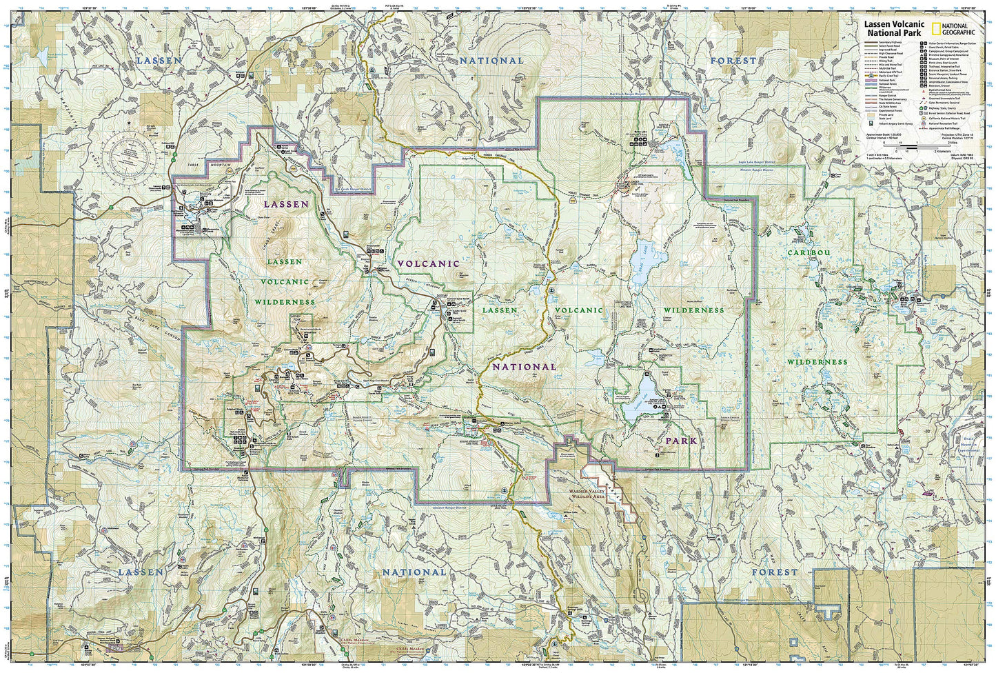 Lassen Volcanic National Park Map (National Geographic Trails Illustrated Map, 268)