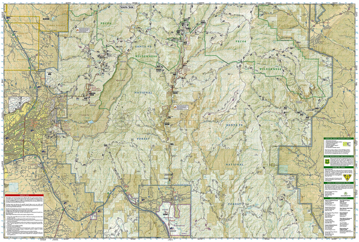 Santa Fe, Truchas Peak Map (National Geographic Trails Illustrated Map, 731)