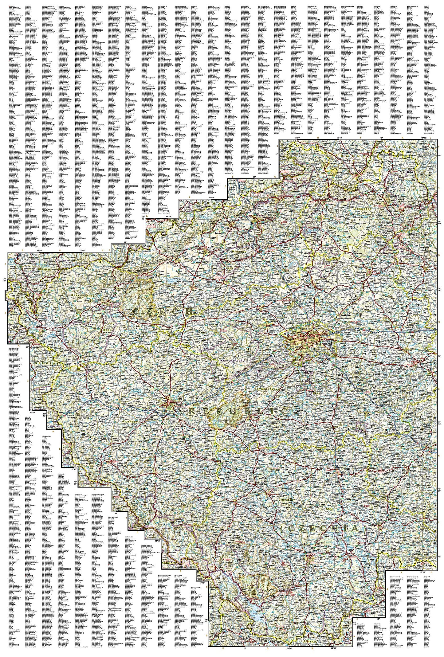 Czechia (Czech Republic) Map (National Geographic Adventure Map, 3322)