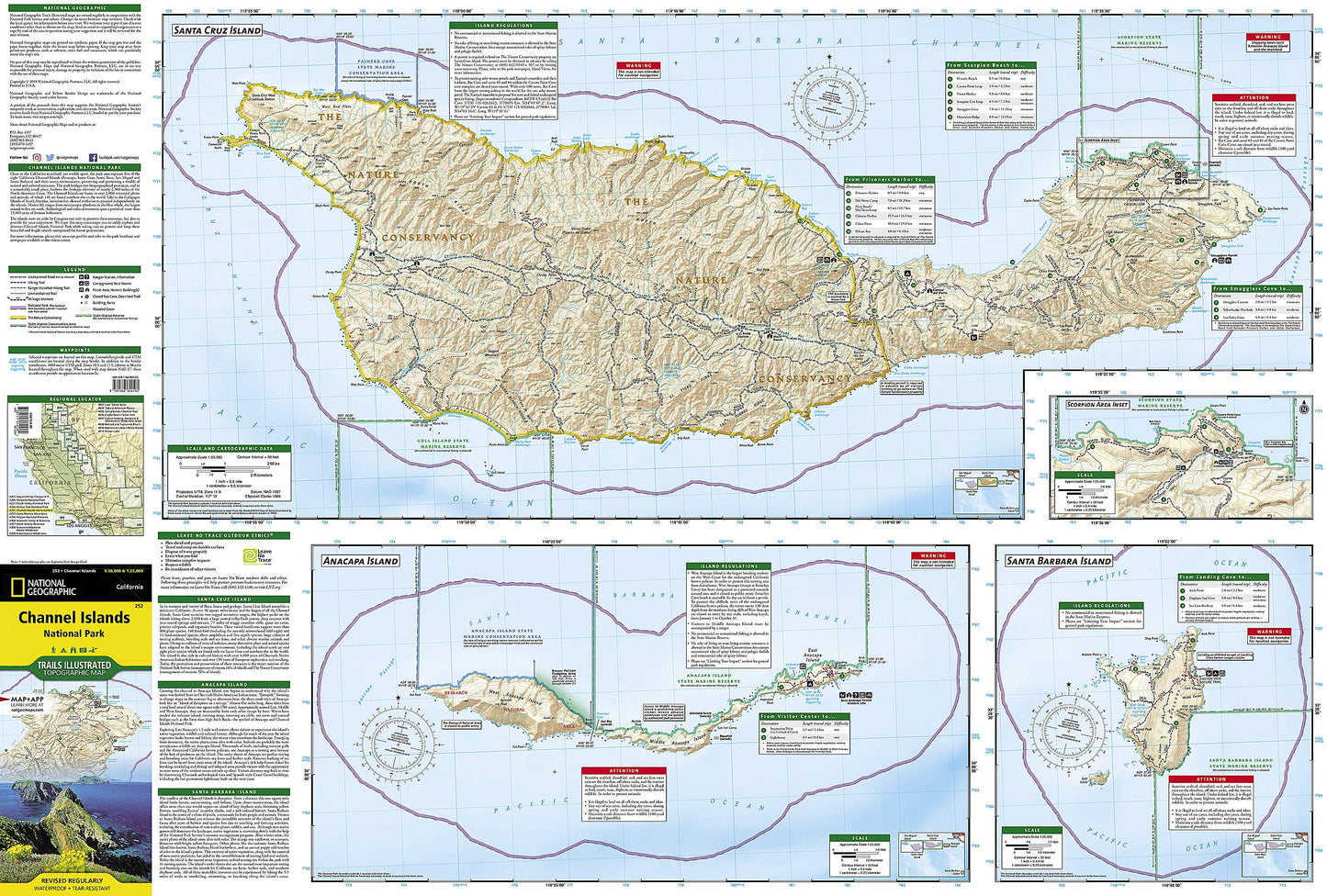 Channel Islands National Park Map (National Geographic Trails Illustrated Map, 252)