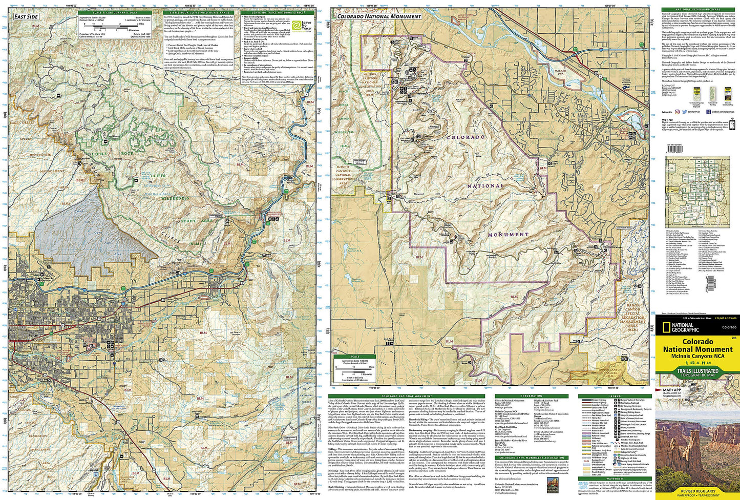 Colorado National Monument Map [McInnis Canyons National Conservation Area] (National Geographic Trails Illustrated Map, 208)