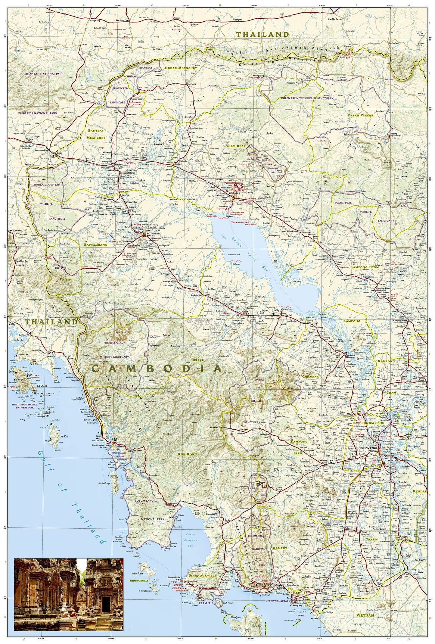Cambodia Map (National Geographic Adventure Map, 3024)