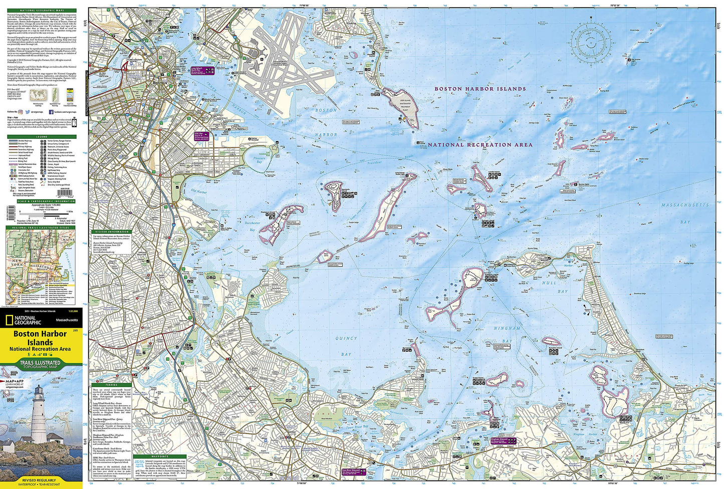 Boston Harbor Islands National Recreation Area Map (National Geographic Trails Illustrated Map, 265)