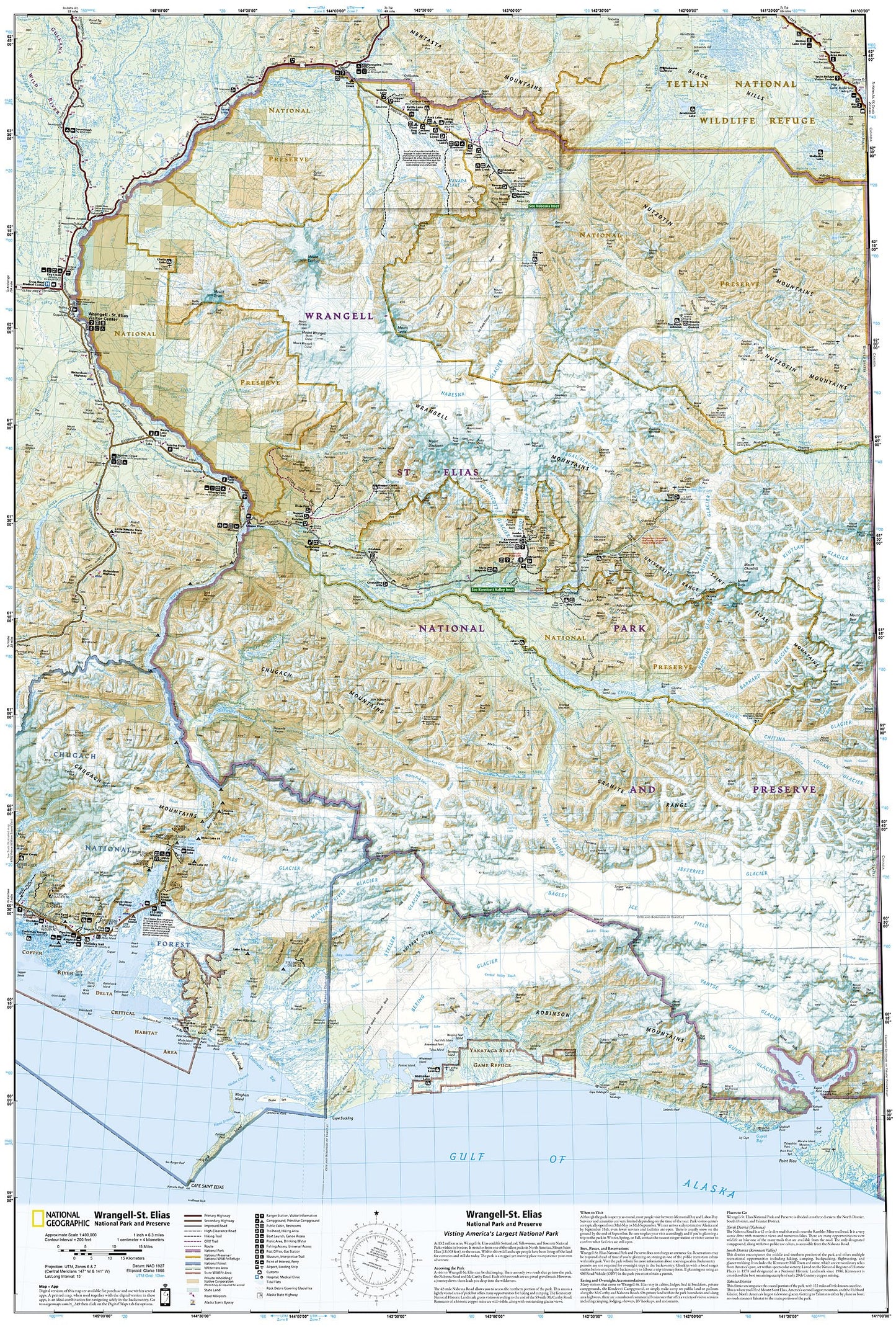 Wrangell-St. Elias National Park and Preserve Map (National Geographic Trails Illustrated Map, 249)