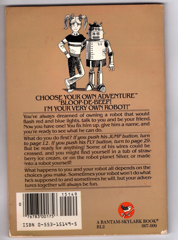 Your very own robot (Choose your own adventure) — back cover