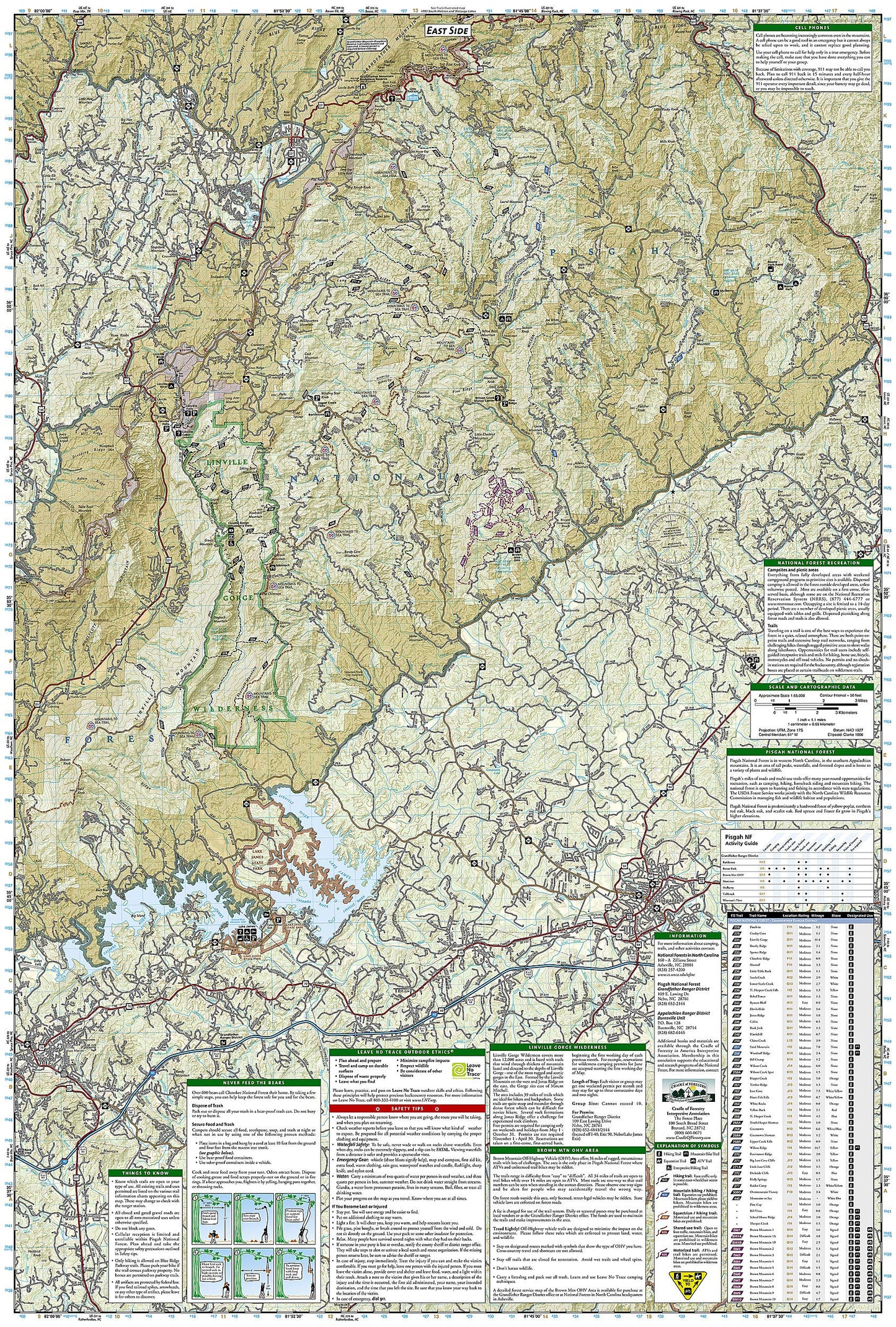 Linville Gorge, Mount Mitchell Map [Pisgah National Forest] (National Geographic Trails Illustrated Map, 779)