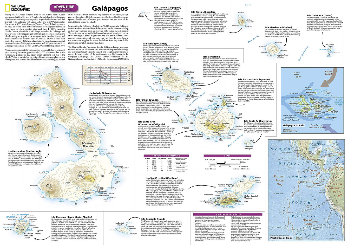 Galapagos Map (National Geographic Adventure Map, 3408)