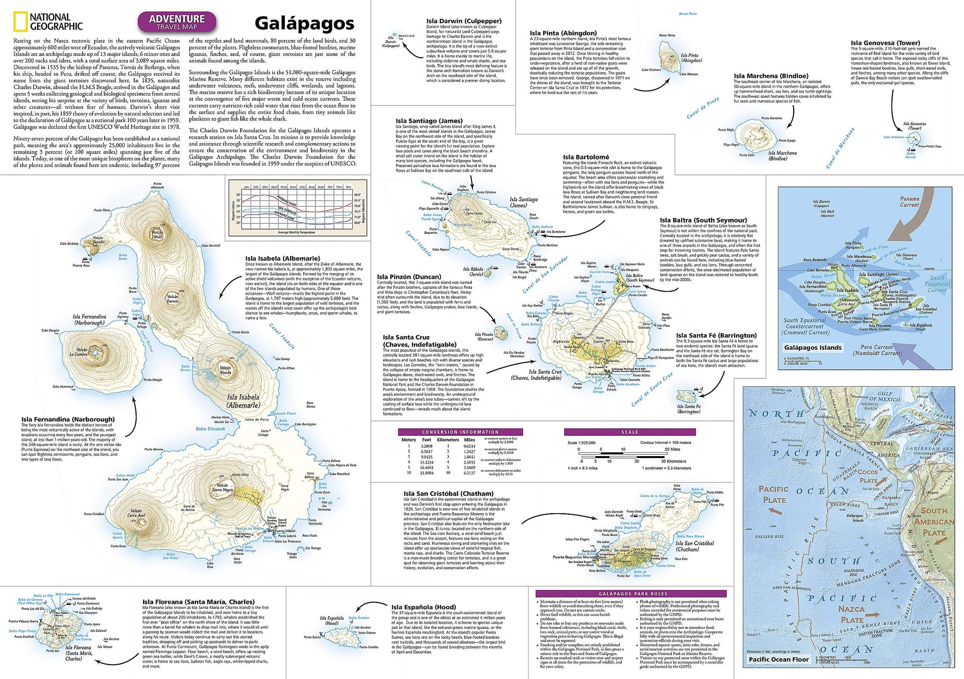 Galapagos Map (National Geographic Adventure Map, 3408)