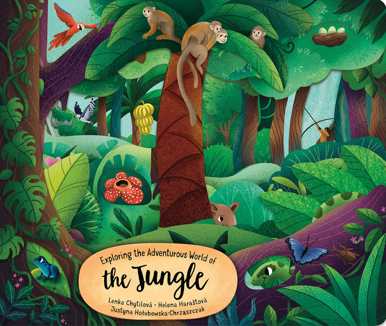 Exploring the Adventurous World of the Jungle (Happy Fox Books) Board Book for Kids Ages 3-6 - Delves Deeper into the Trees and Vines with Every Page, with Fun Facts and Vocabulary Words