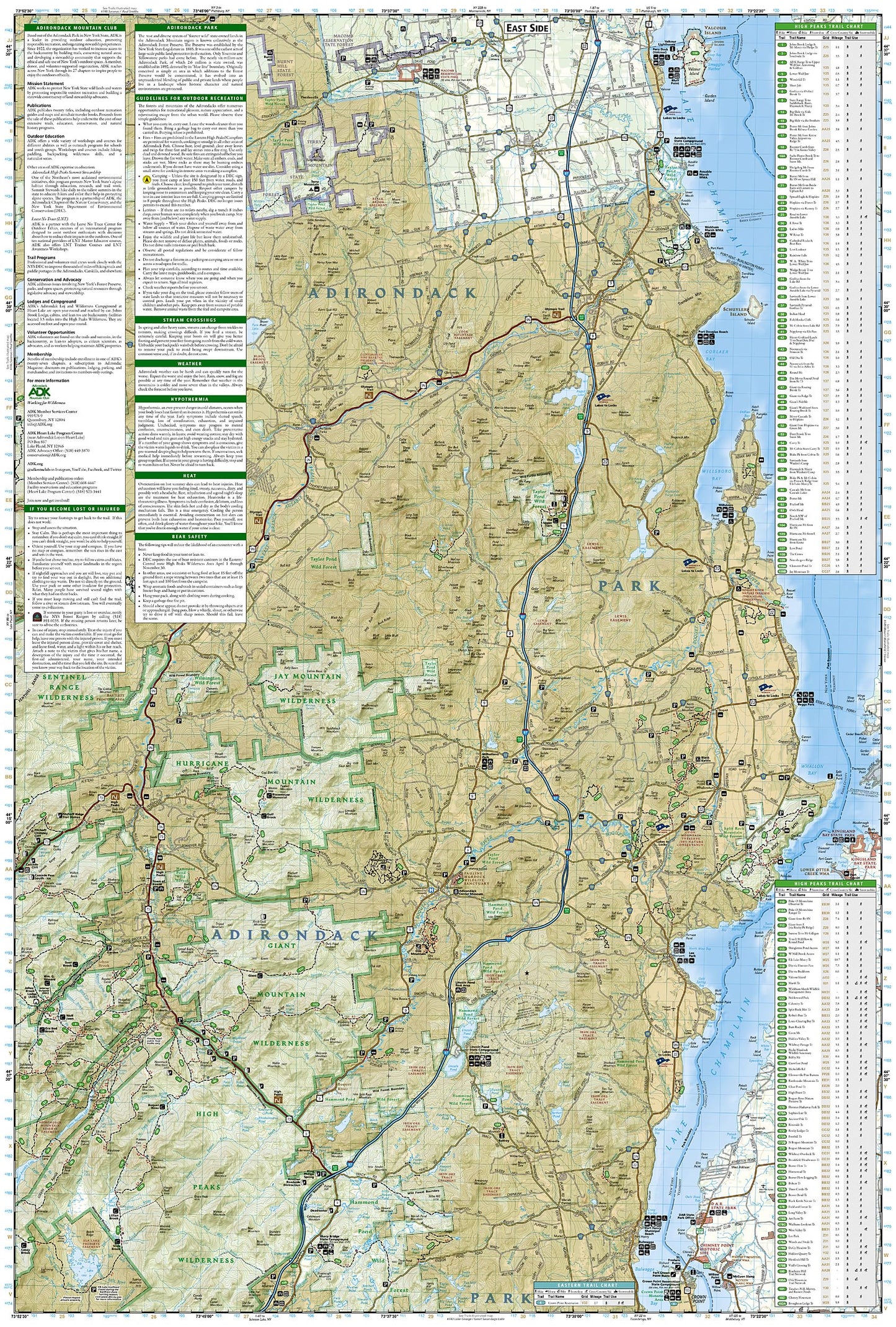 Lake Placid, High Peaks: Adirondack Park Map (National Geographic Trails Illustrated Map, 742)