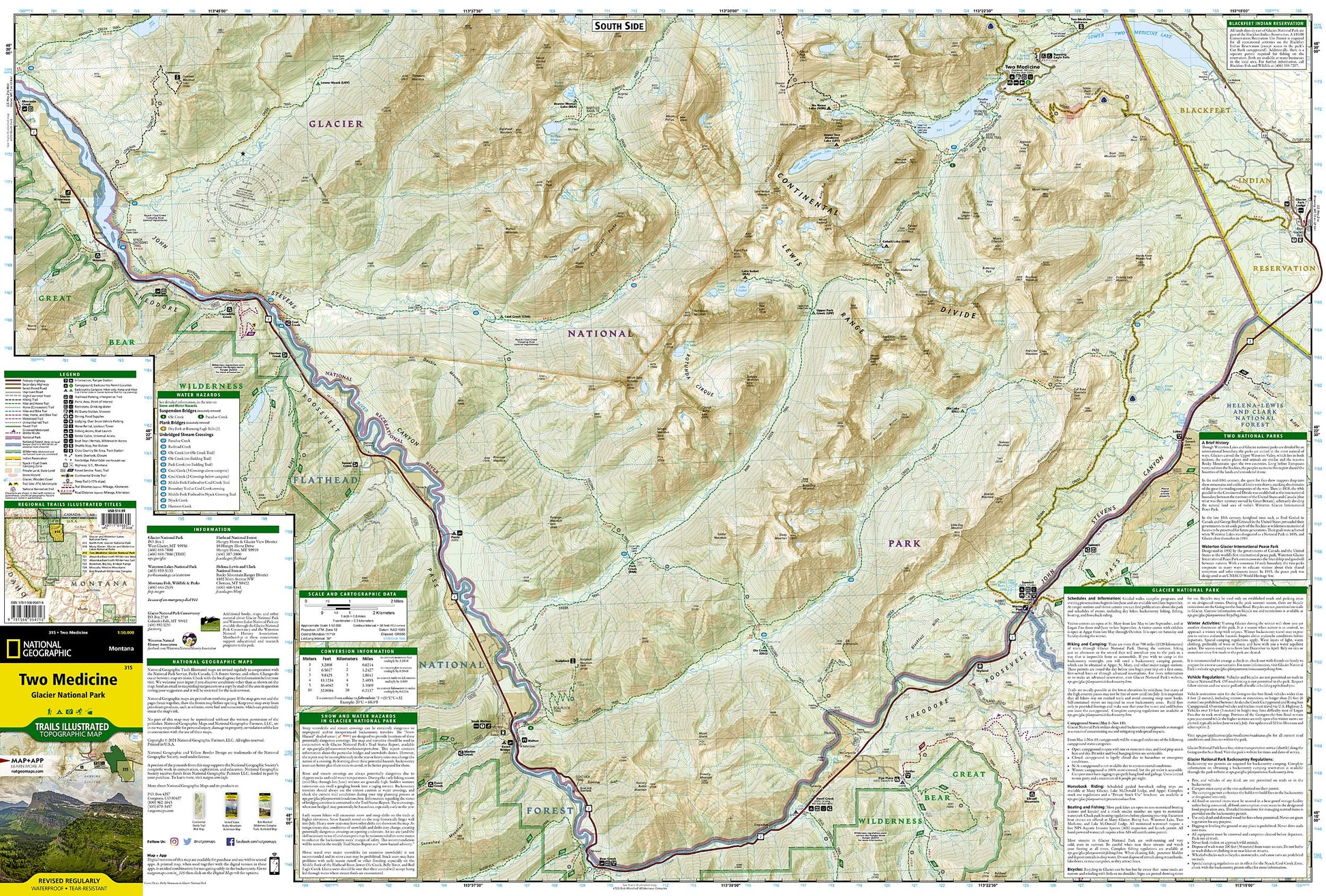 Two Medicine - Glacier National Park Trails Illustrated Map # 315 (National Geographic Maps: Trails Illustrated)