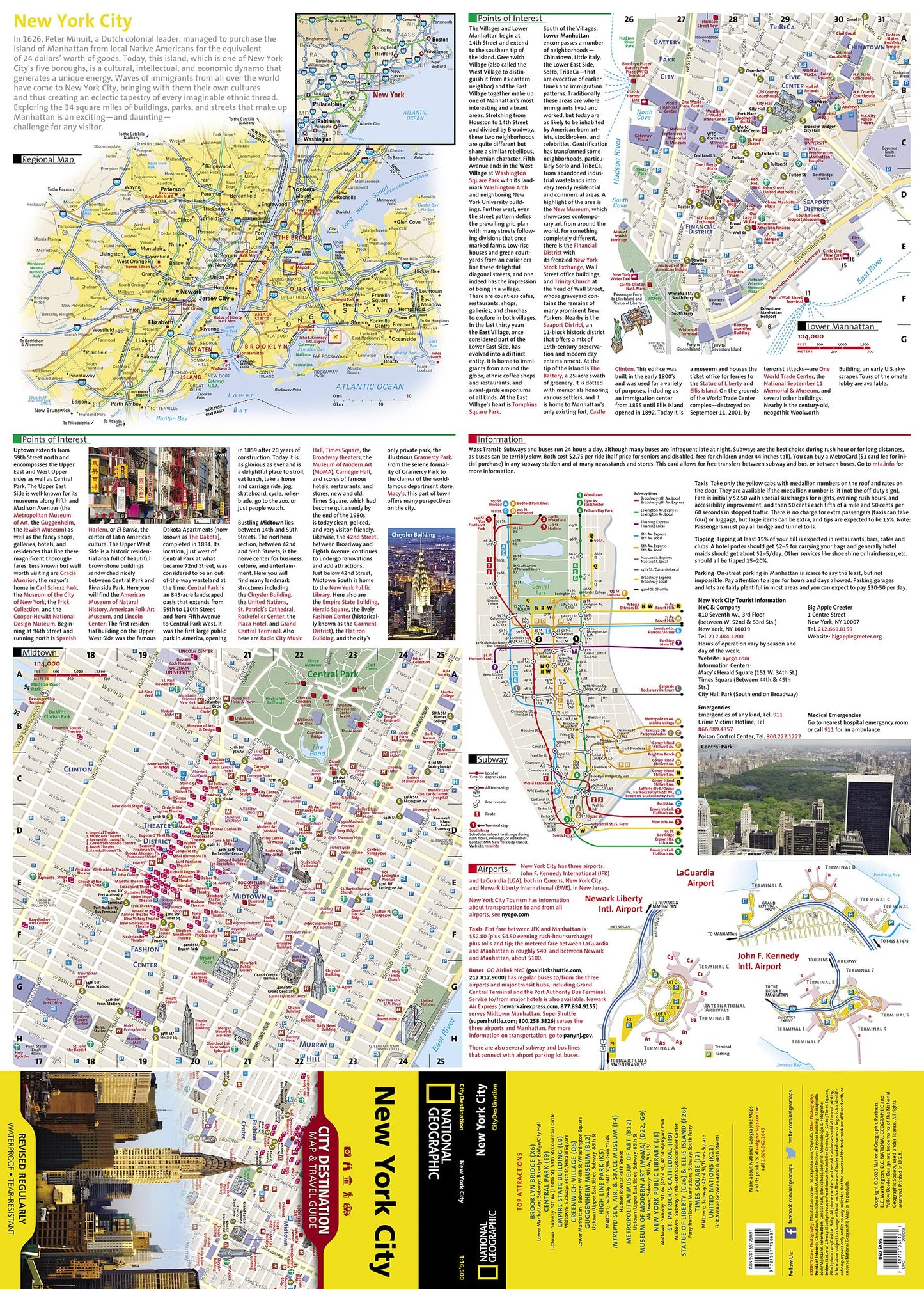 New York City Map (National Geographic Destination City Map)