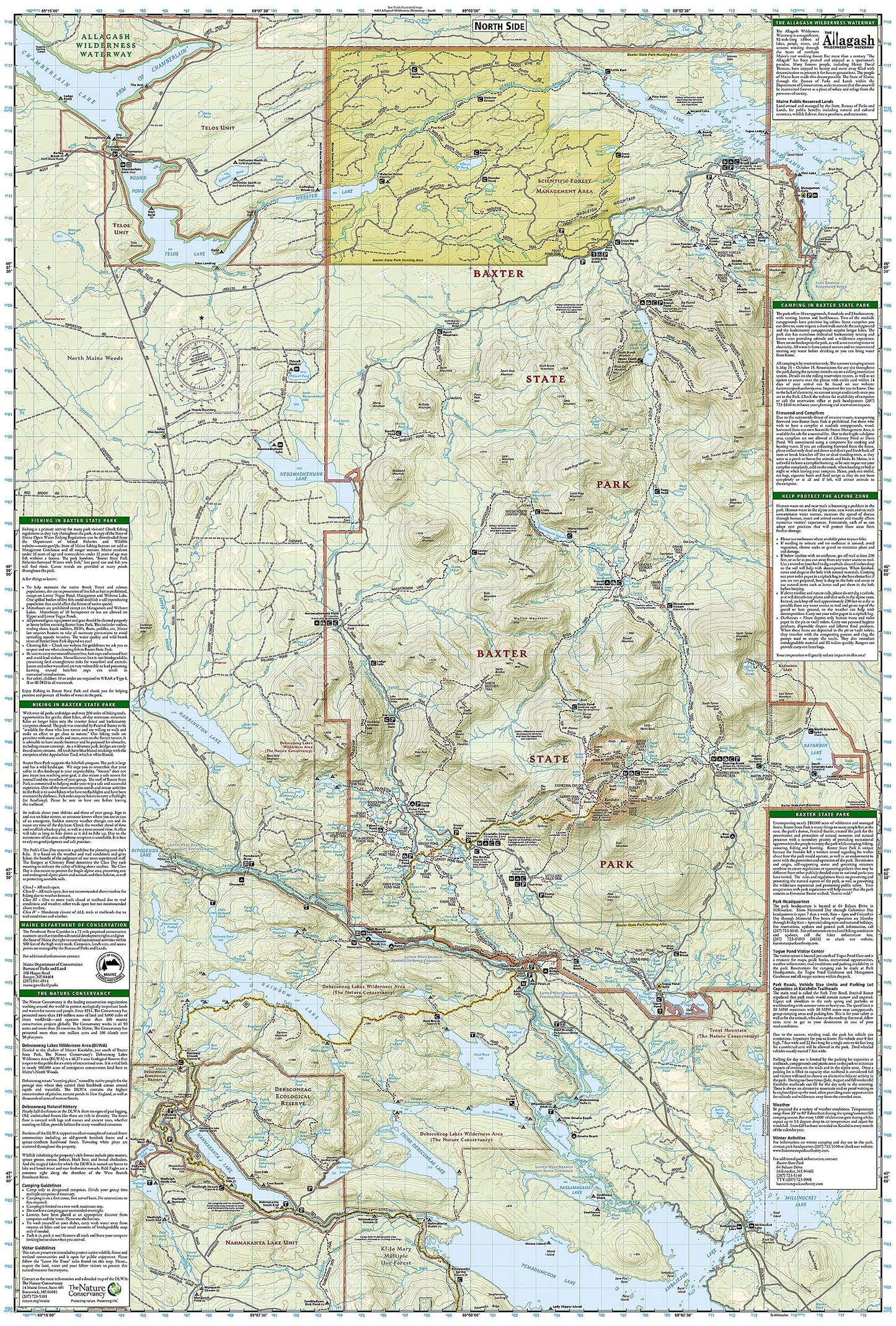 Baxter State Park Map [Mount Katahdin, Katahdin Iron Works] (National Geographic Trails Illustrated Map, 754)