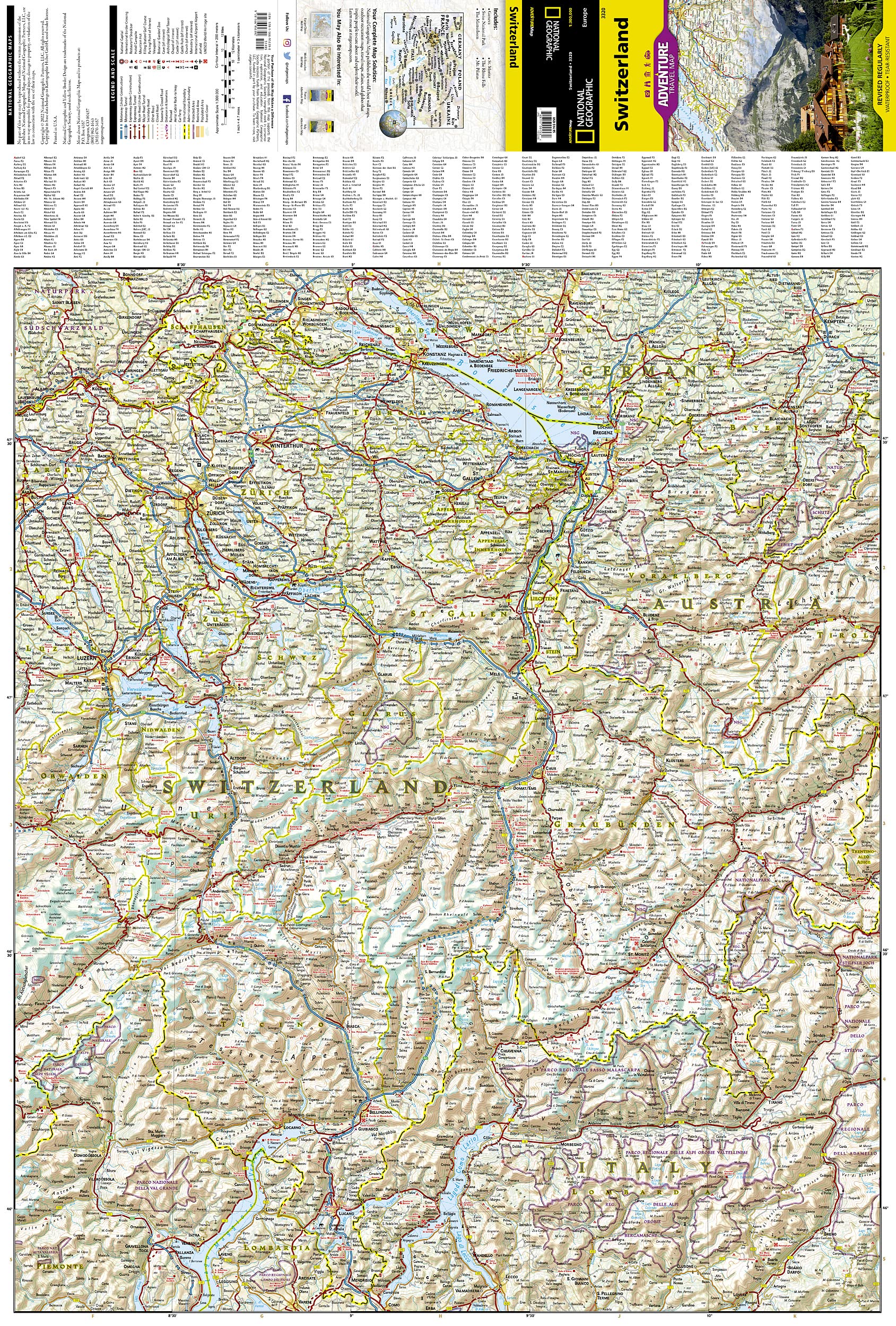 Switzerland Map (National Geographic Adventure Map, 3320)