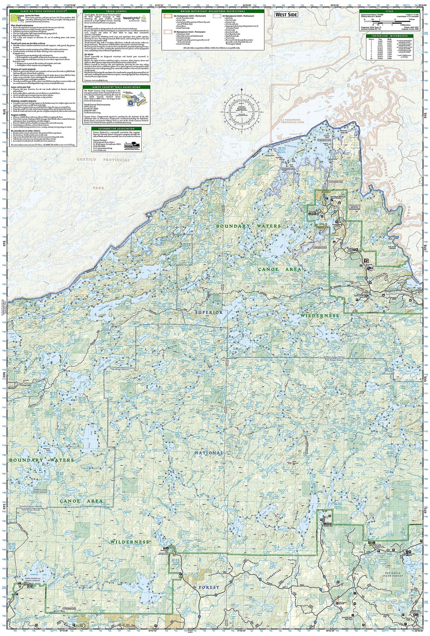 Boundary Waters East Map [Canoe Area Wilderness, Superior National Forest] (National Geographic Trails Illustrated Map, 752)