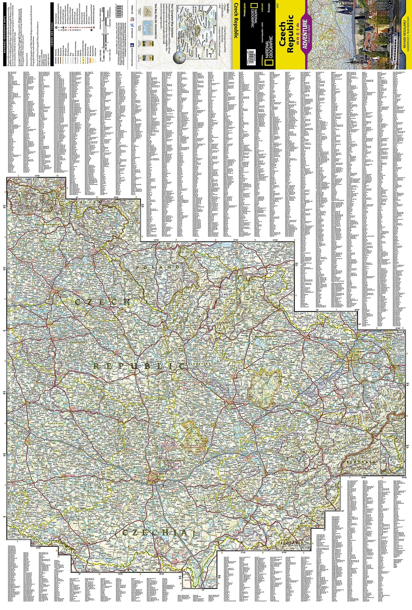 Czechia (Czech Republic) Map (National Geographic Adventure Map, 3322)