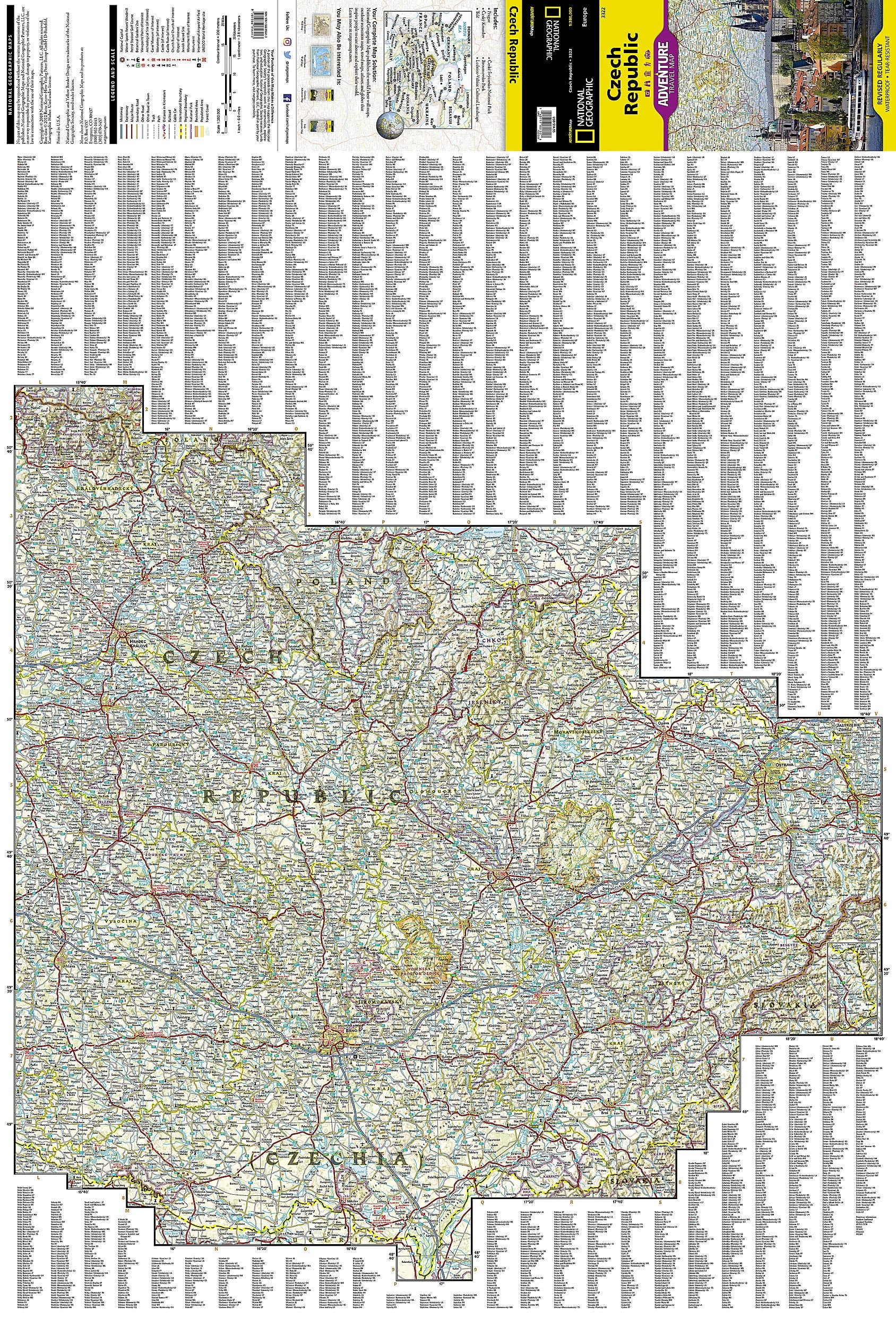 Czechia (Czech Republic) Map (National Geographic Adventure Map, 3322)