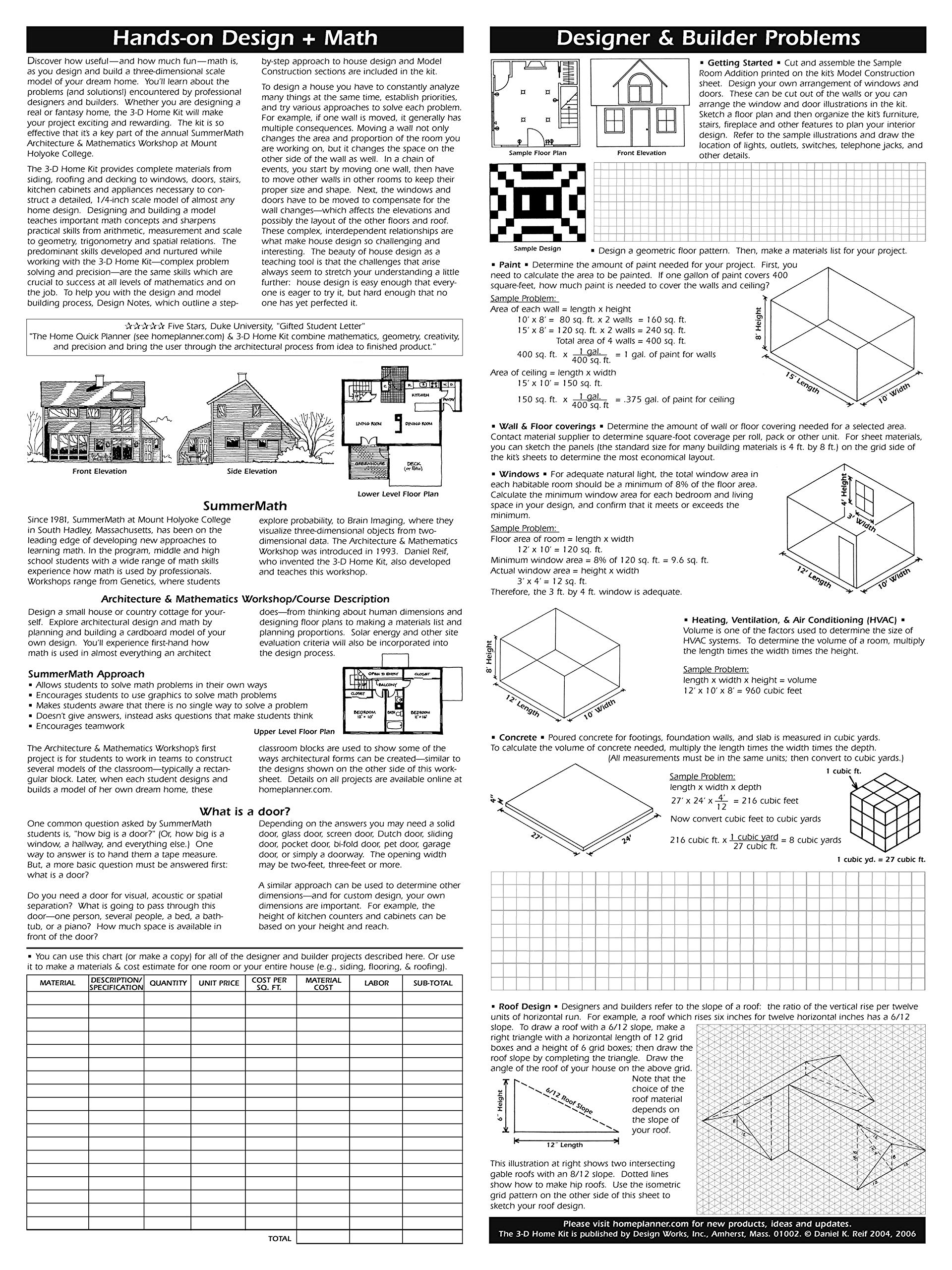 3-D Home Kit: All You Need to Construct a Model of Your Own Home or Addition