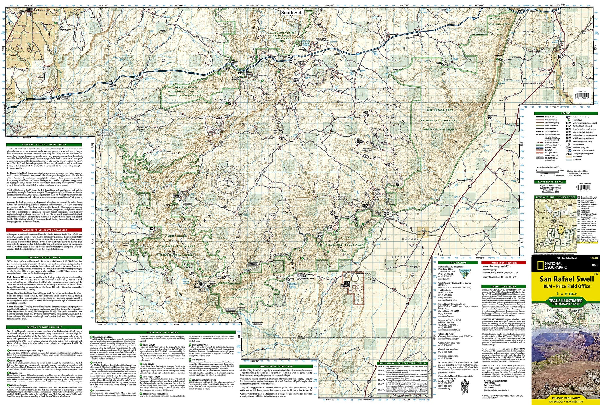 San Rafael Swell Map [BLM - Price Field Office] (National Geographic Trails Illustrated Map, 712)