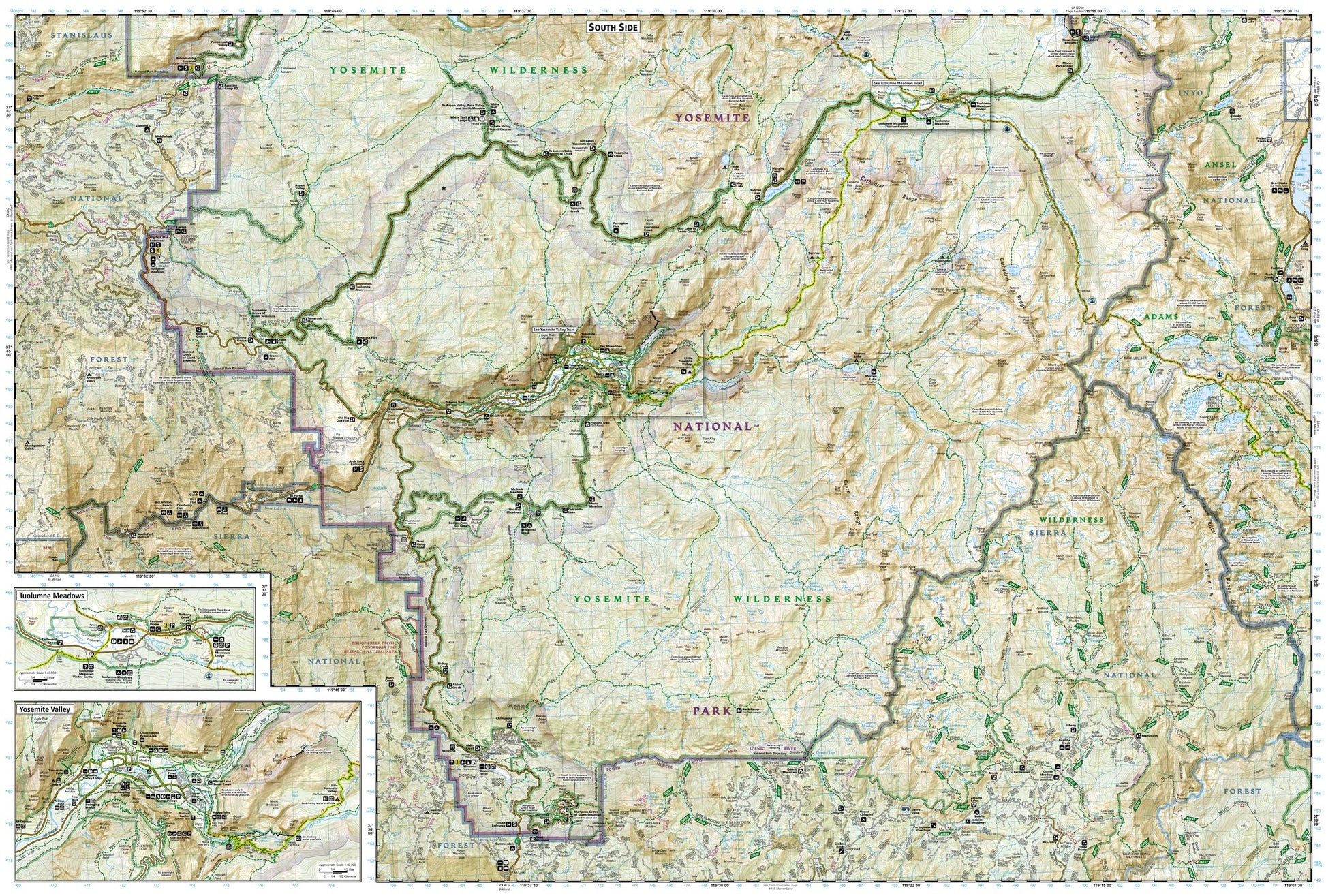 Yosemite National Park Map (National Geographic Trails Illustrated Map, 206)