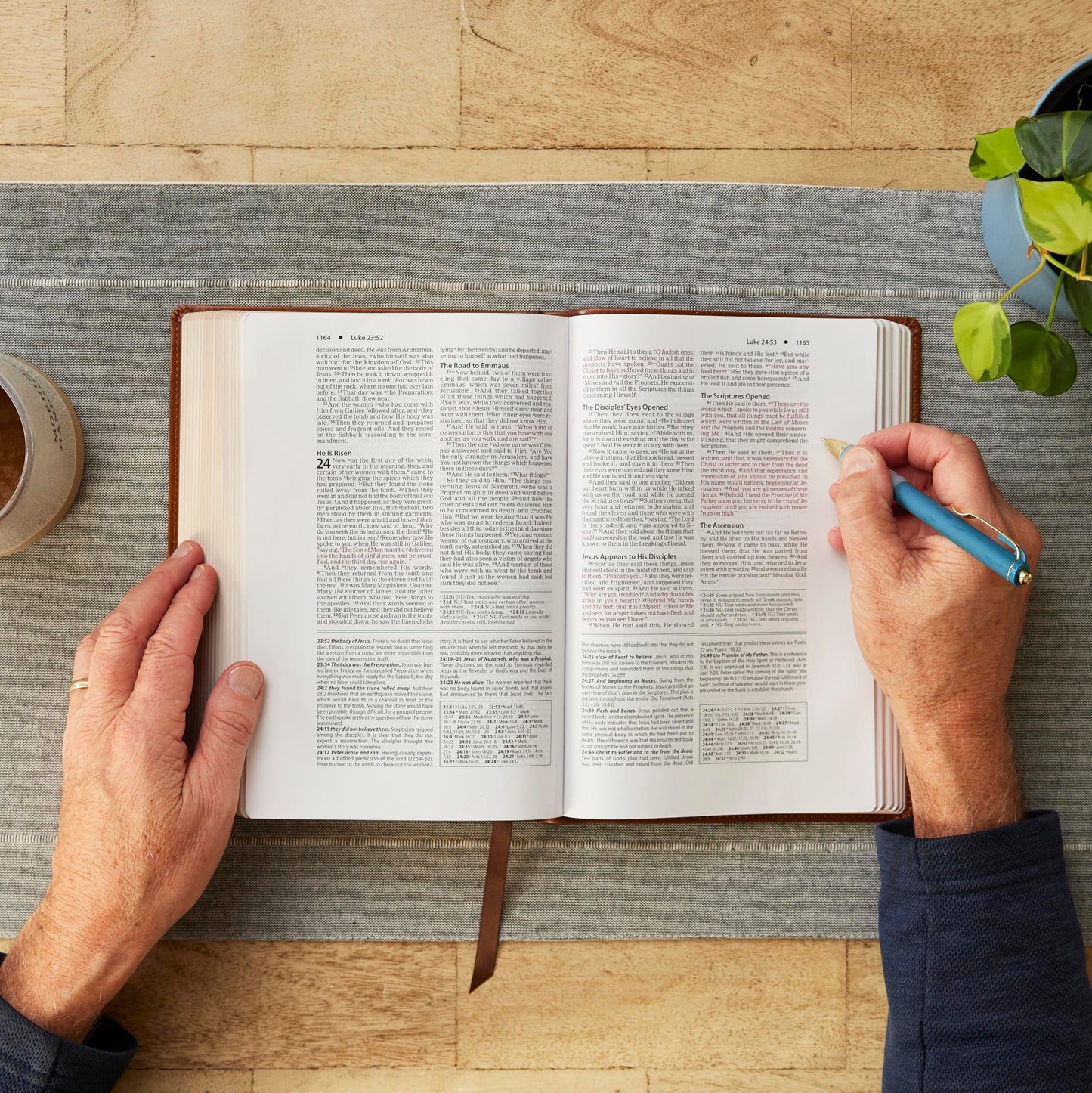 NKJV Foundation Study Bible, Wide-Margin, Brown Leathersoft, Red Letter