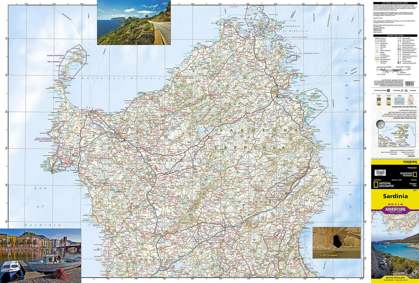 Sardinia Map [Italy] (National Geographic Adventure Map, 3309)
