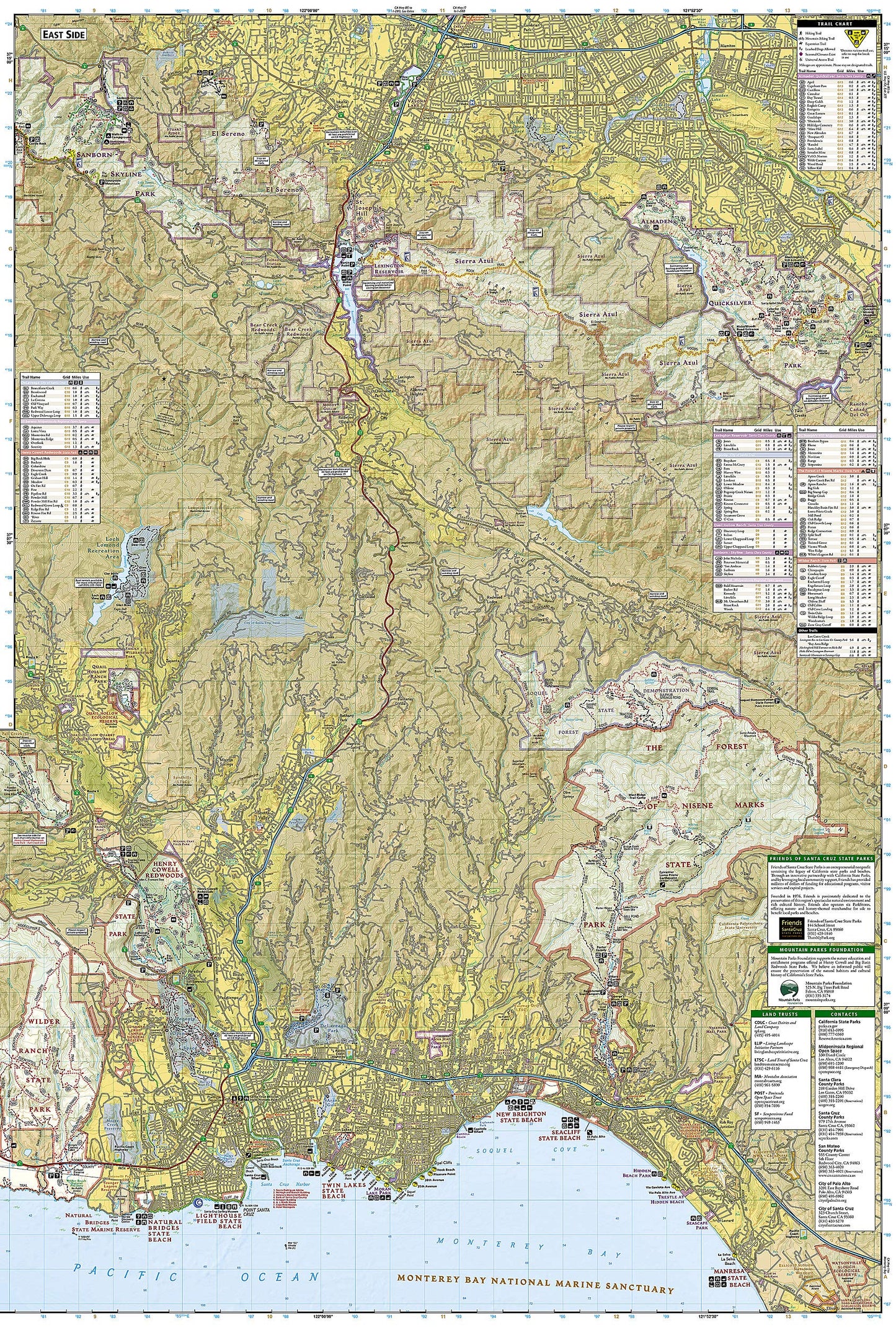 Big Basin, Santa Cruz Map (National Geographic Trails Illustrated Map, 816)