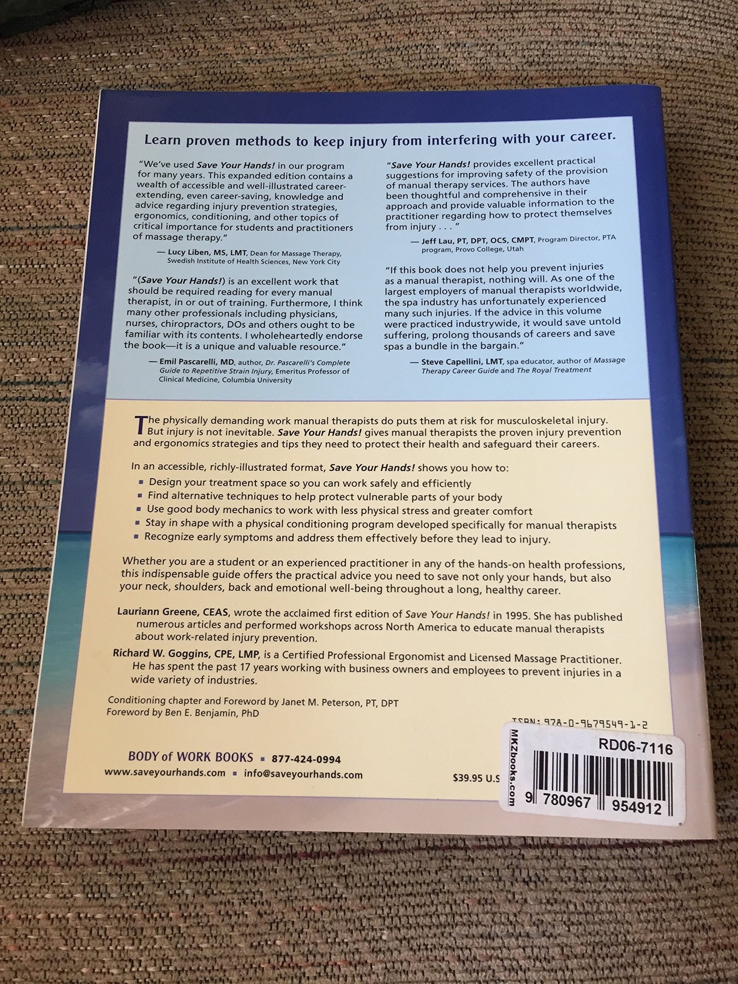 Save Your Hands!: The Complete Guide to Injury Prevention an
