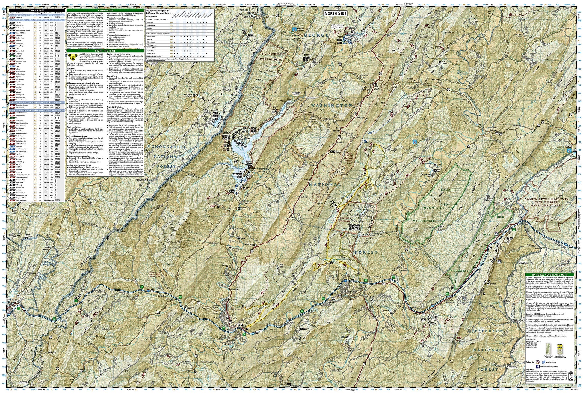 Covington, Alleghany Highlands [George Washington and Jefferson National Forests] (National Geographic Trails Illustrated Map)