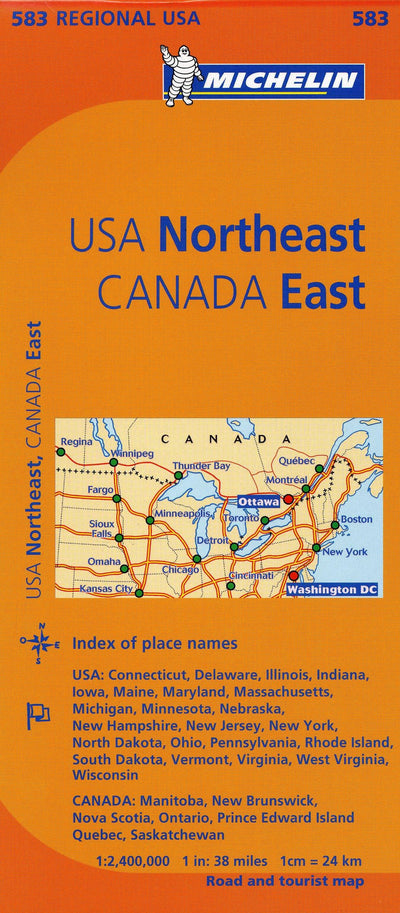 Michelin USA: Northeast, Canada: East Map 583 (Maps/Regional (Michelin))