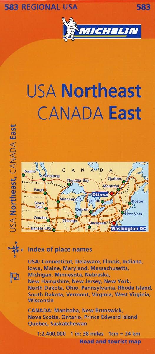 Michelin USA: Northeast, Canada: East Map 583 (Maps/Regional (Michelin))