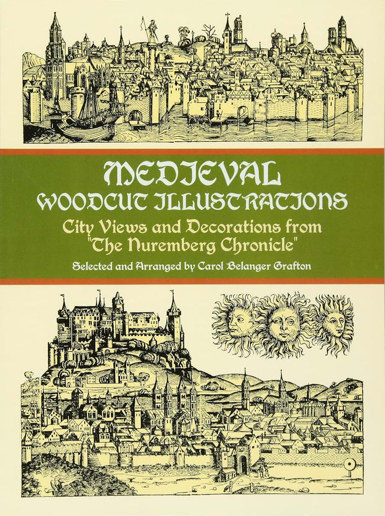 Medieval Woodcut Illustrations: City Views and Decorations