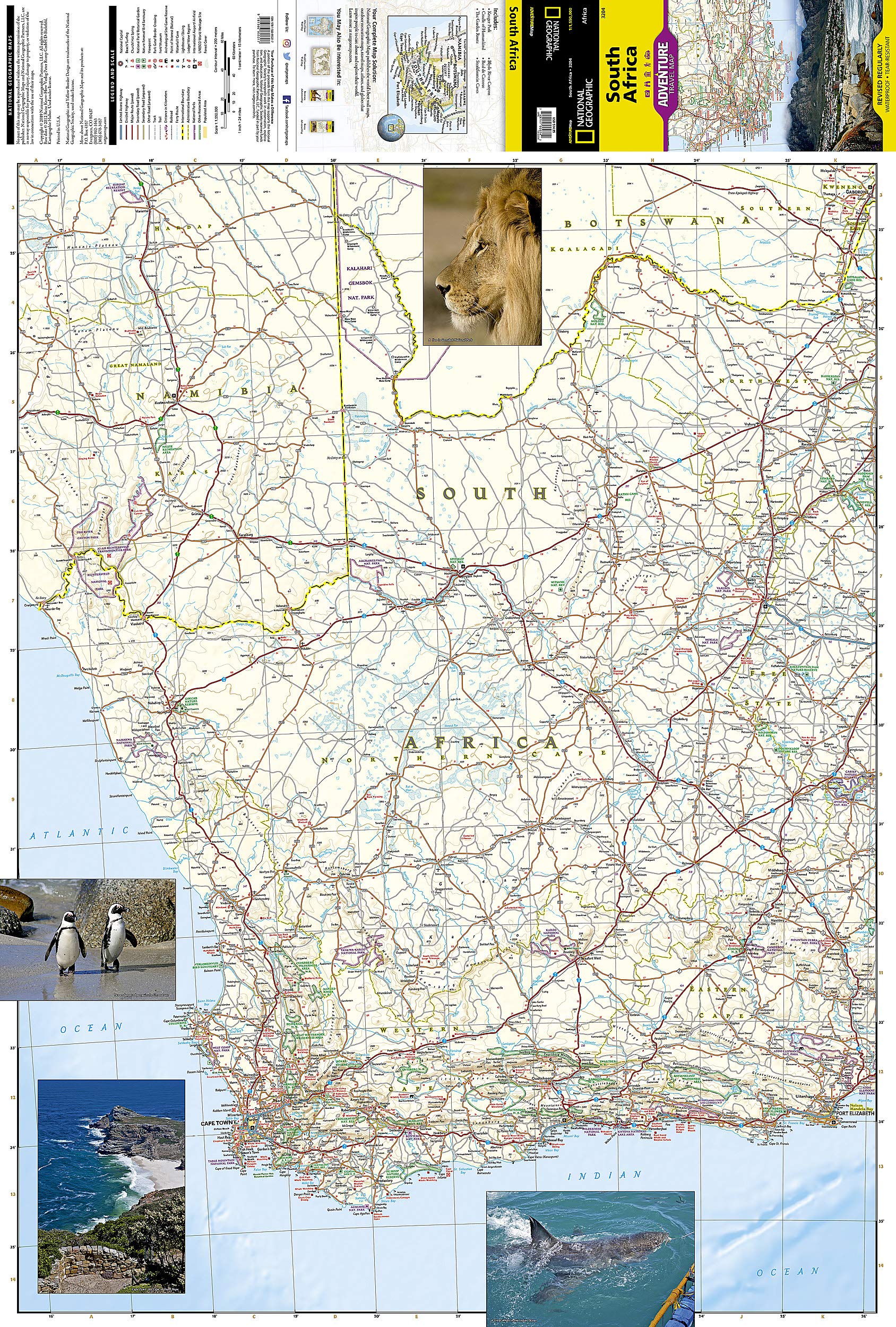 South Africa Map (National Geographic Adventure Map, 3204)