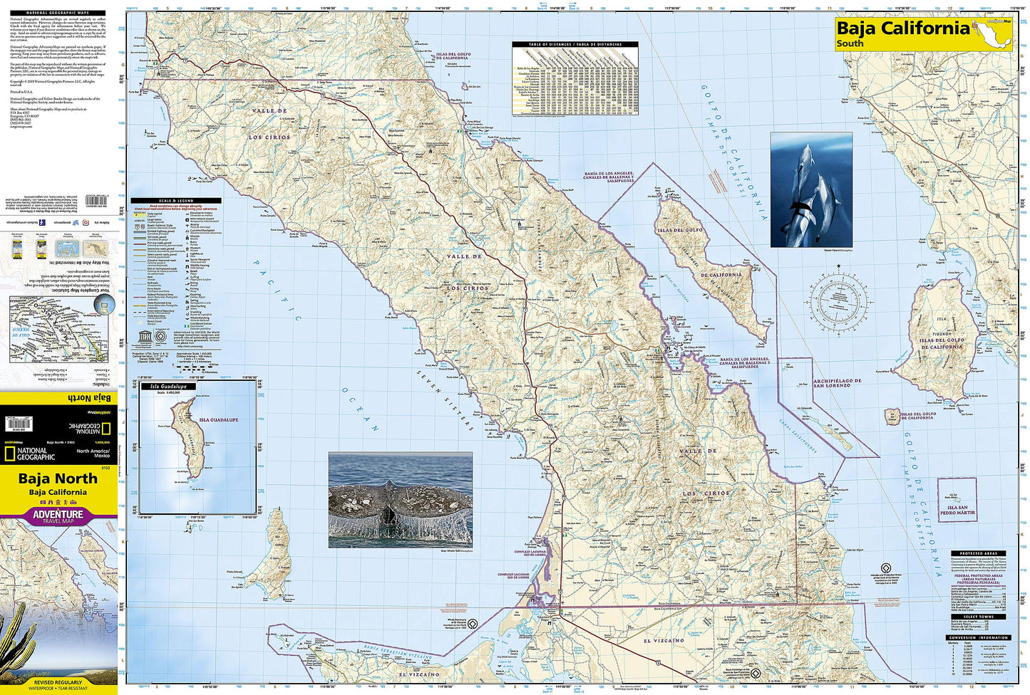 Baja North: Baja California Map [Mexico] (National Geographic Adventure Map, 3103)