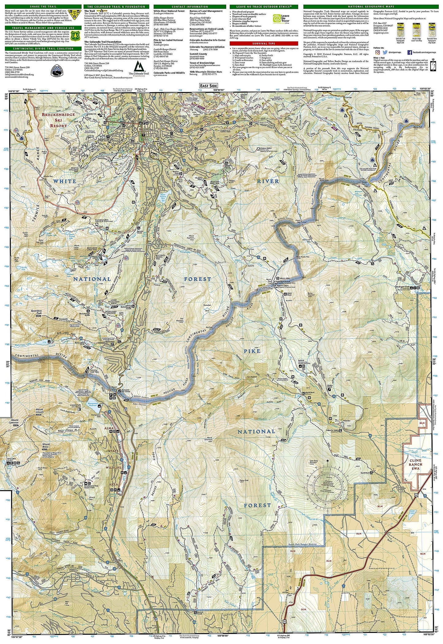Breckenridge, Tennessee Pass Map (National Geographic Trails Illustrated Map, 109)