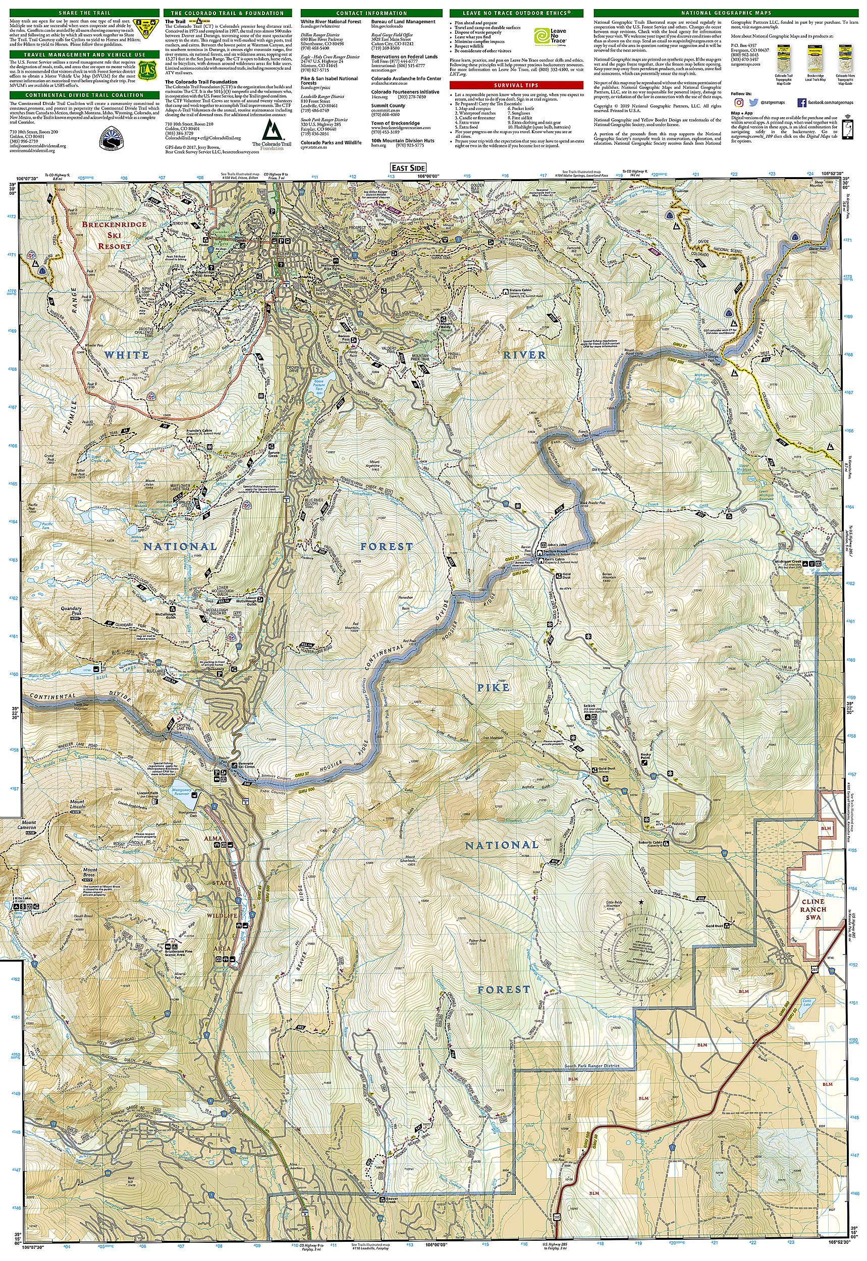 Breckenridge, Tennessee Pass Map (National Geographic Trails Illustrated Map, 109)
