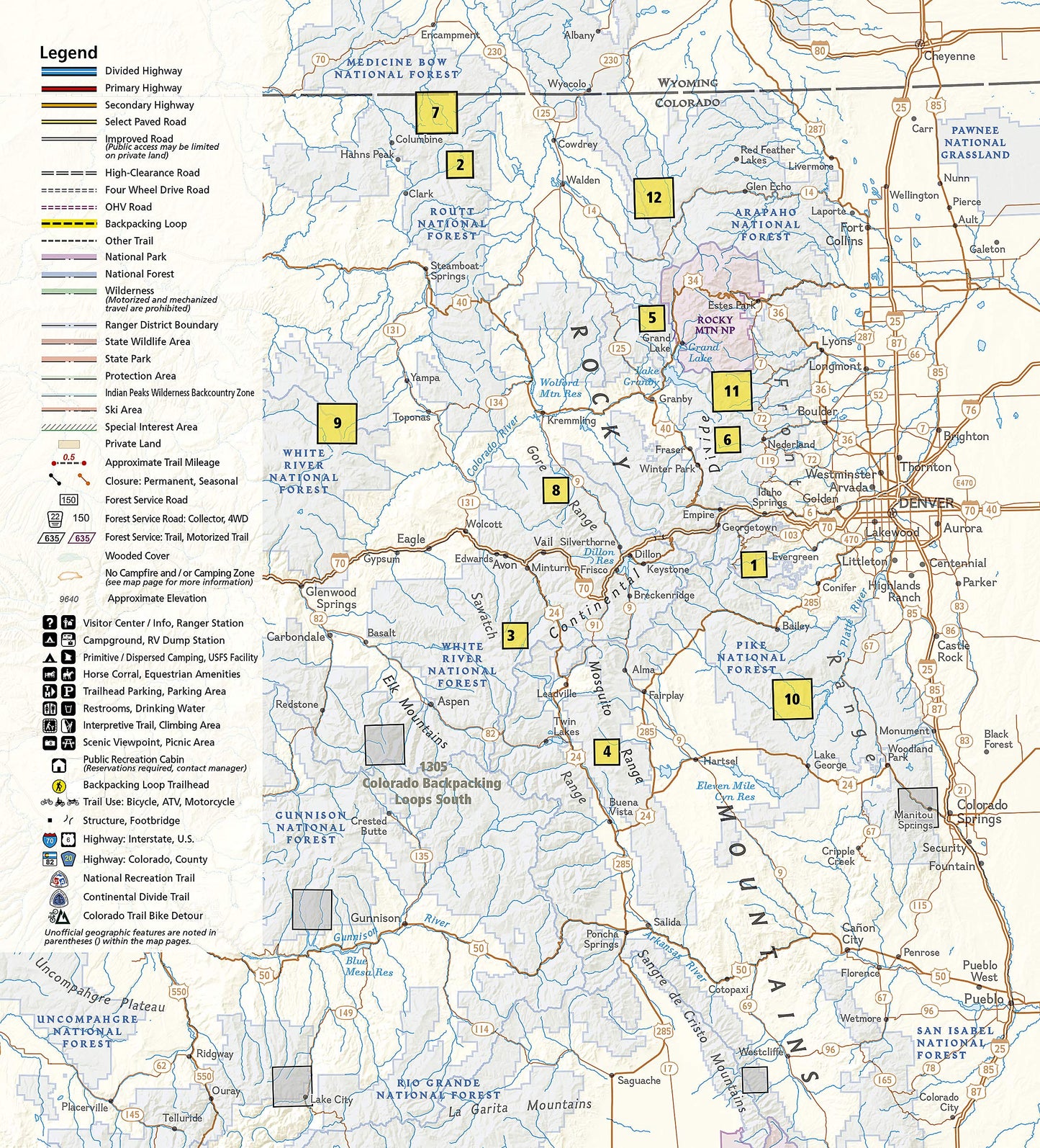 Colorado Backpack Loops North Map (National Geographic Topographic Map Guide, 1304)