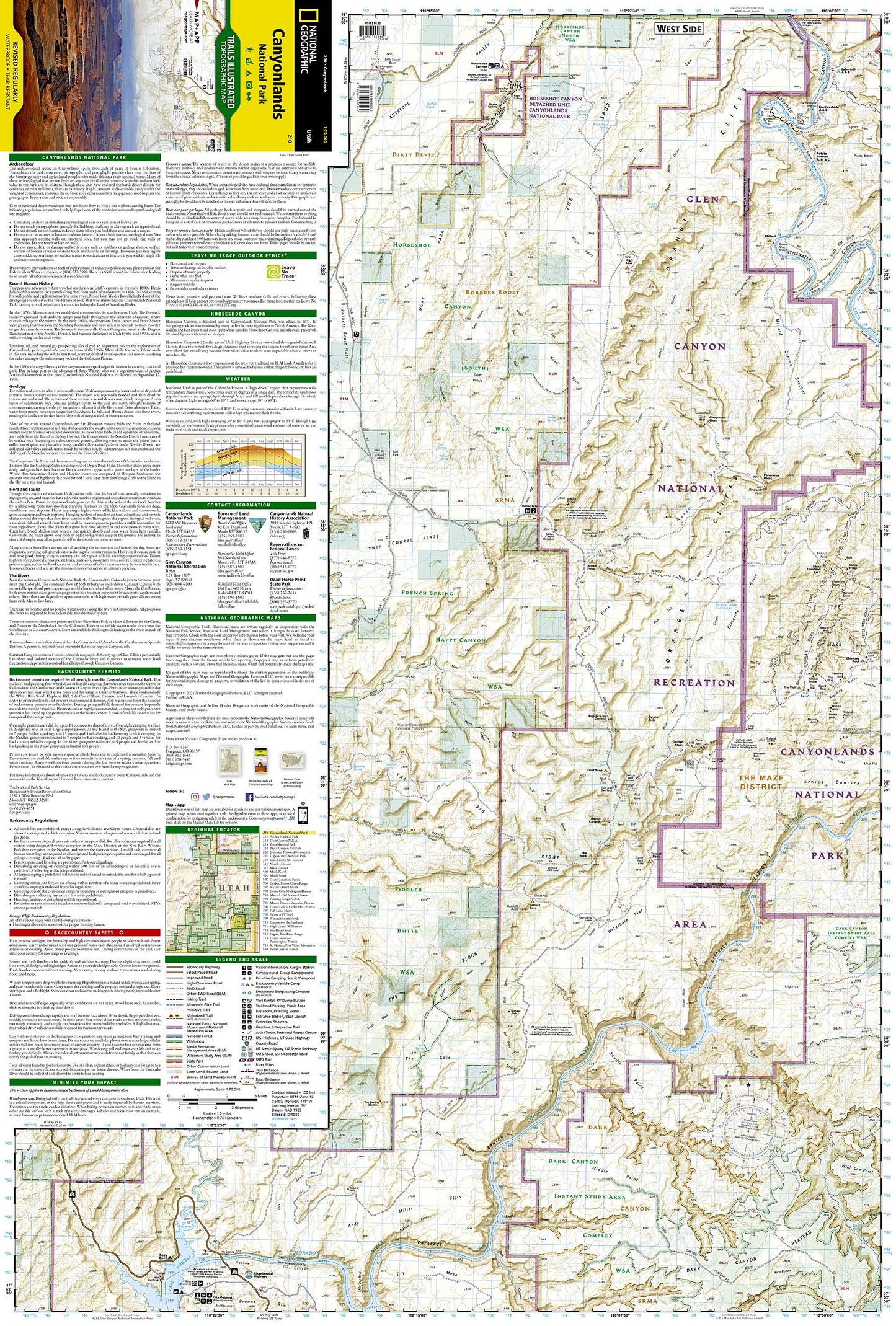 Canyonlands National Park (National Geographic Trails Illustrated Map)