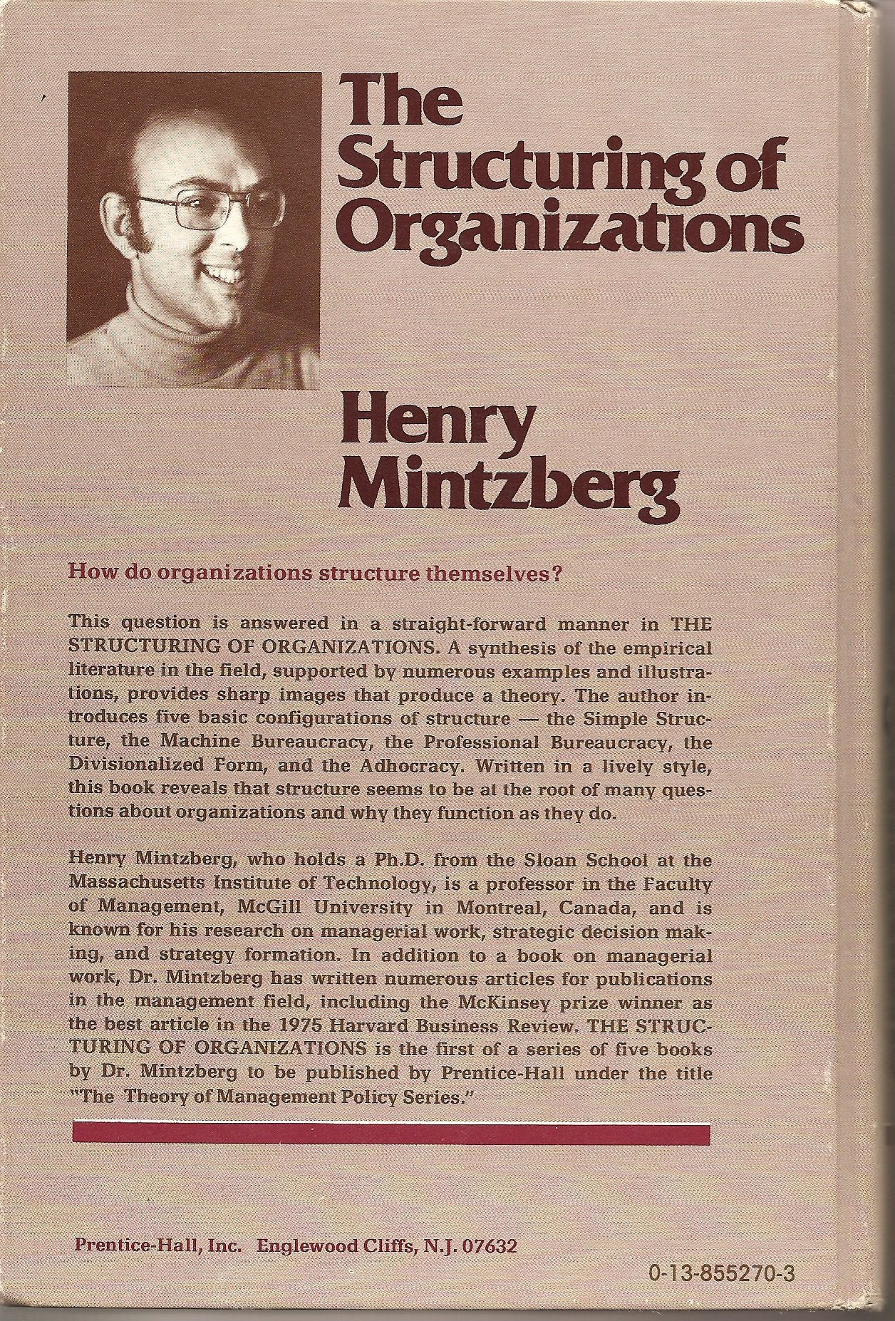 The Structuring of Organizations by Mintzberg, Henry
